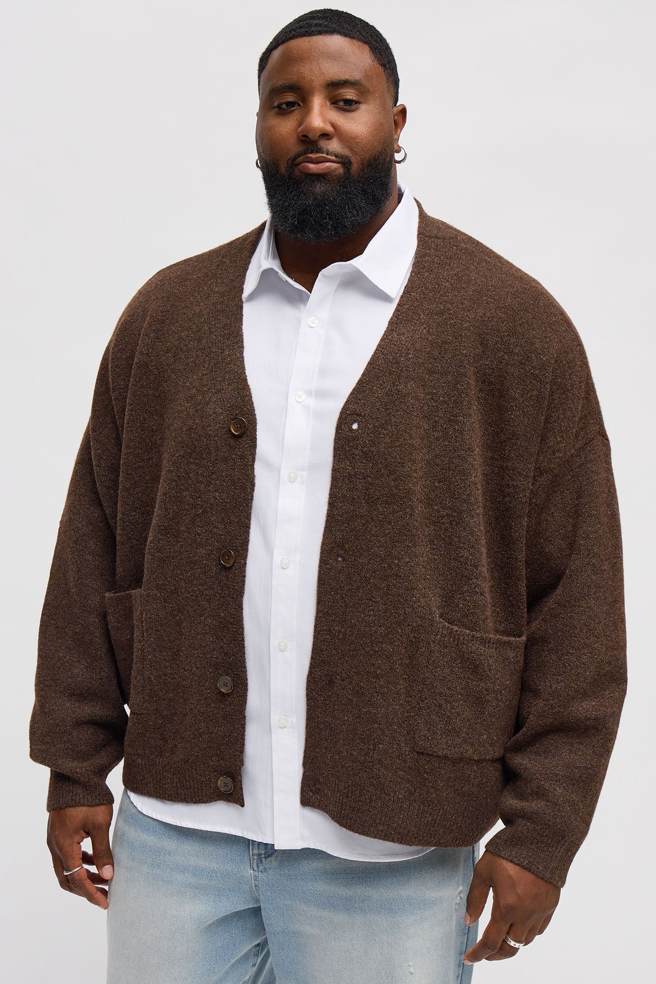 Cropped Harbor Ash Cardigan - Brown Fashion Nova