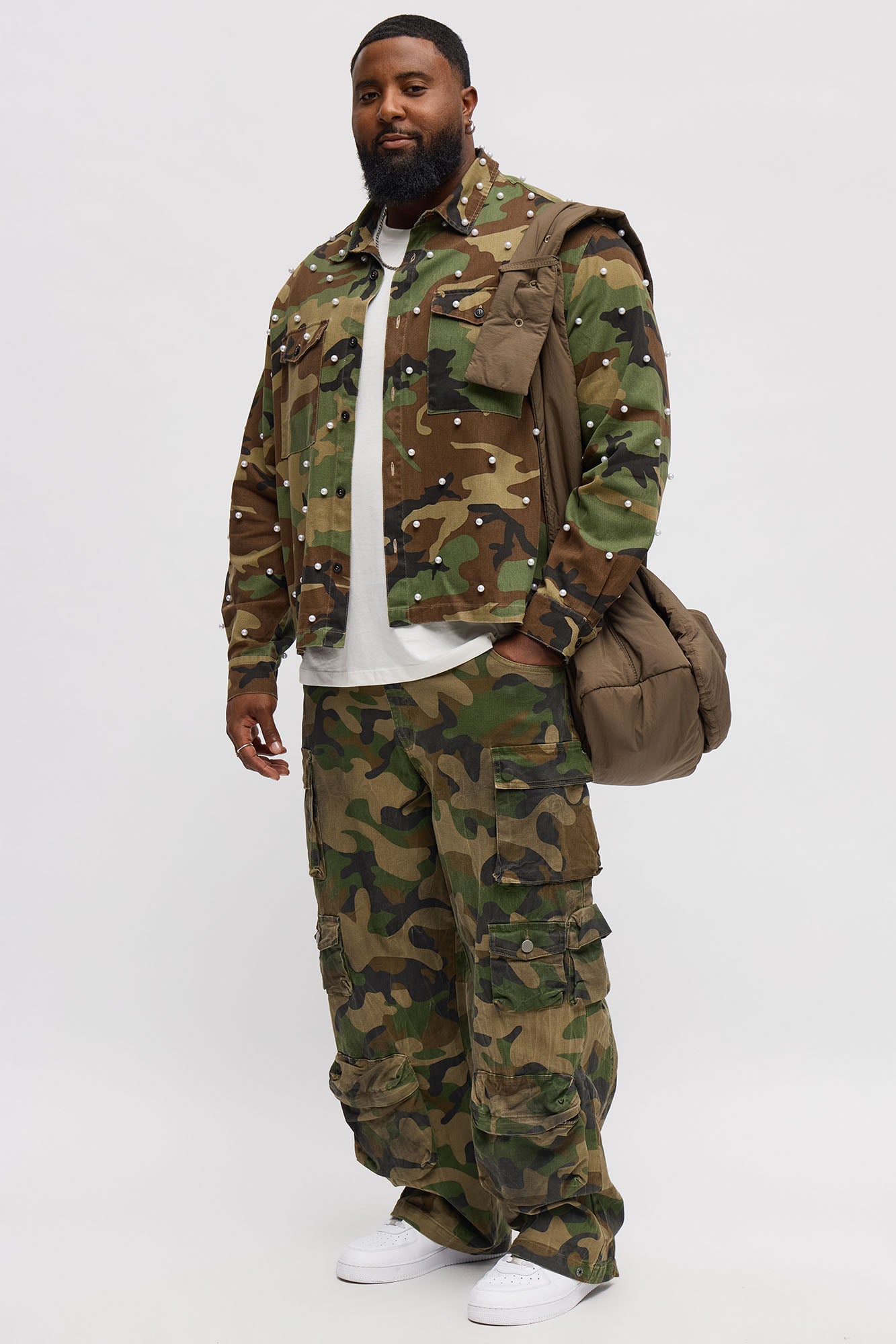 Pearl Wildin Camo Button Up Shirt - Camouflage Fashion Nova