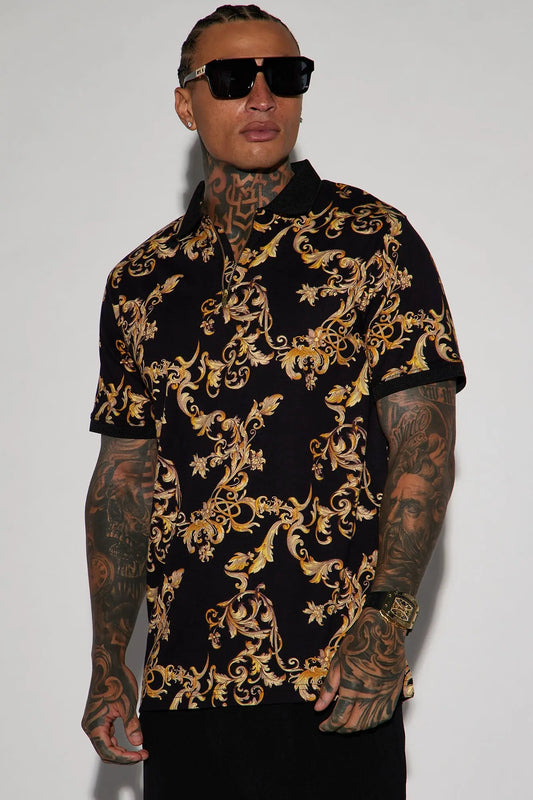Ace Short Sleeve Polo - Black Fashion Nova