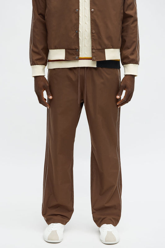 Straight Suit Up Contrast Tipped Pant - Brown Fashion Nova