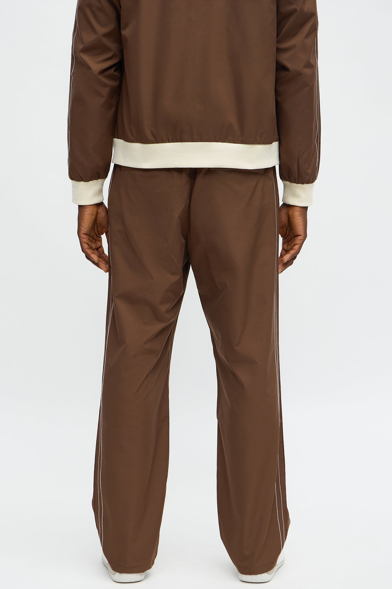 Straight Suit Up Contrast Tipped Pant - Brown Fashion Nova