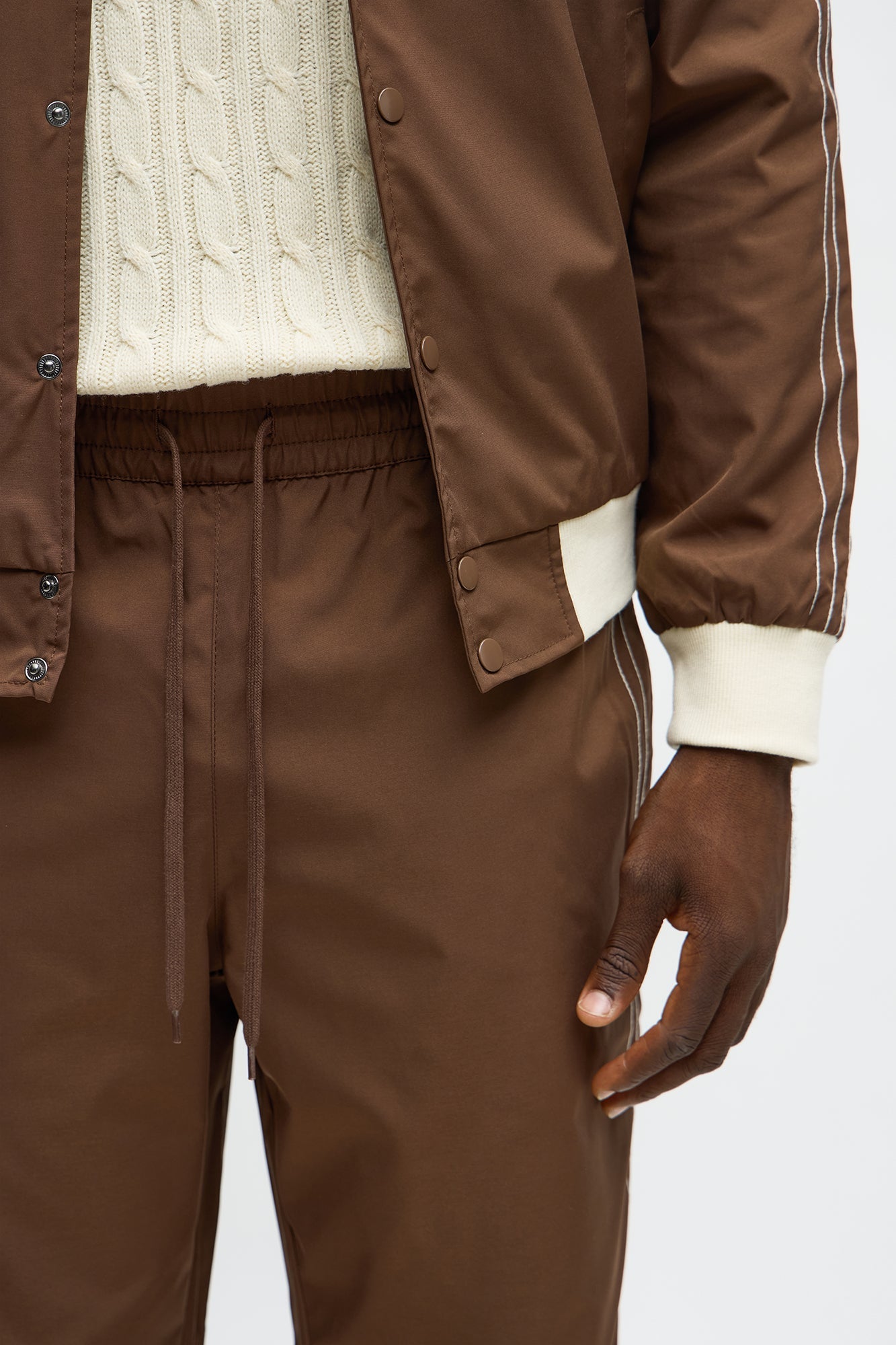 Straight Suit Up Contrast Tipped Pant - Brown Fashion Nova