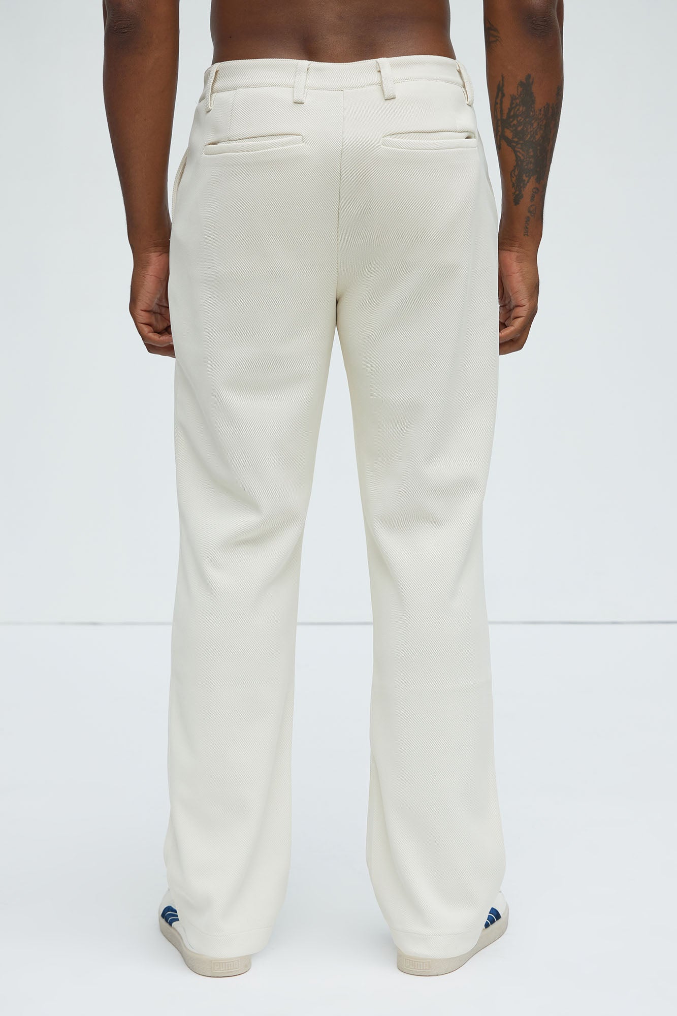 Turner Straight Trousers - Cream Fashion Nova