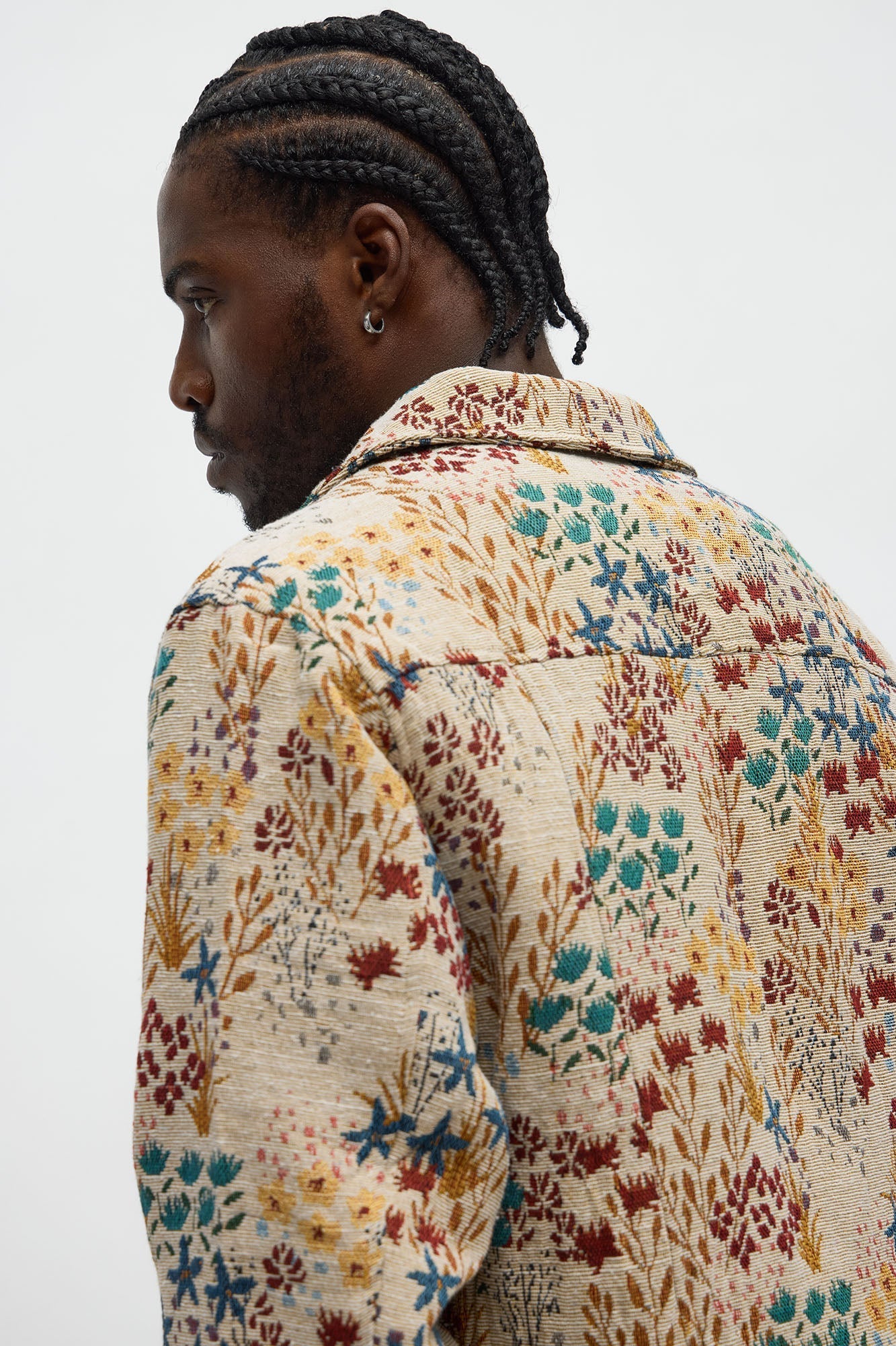 Garden Tapestry Trucker Jacket - Tan/Multi Fashion Nova