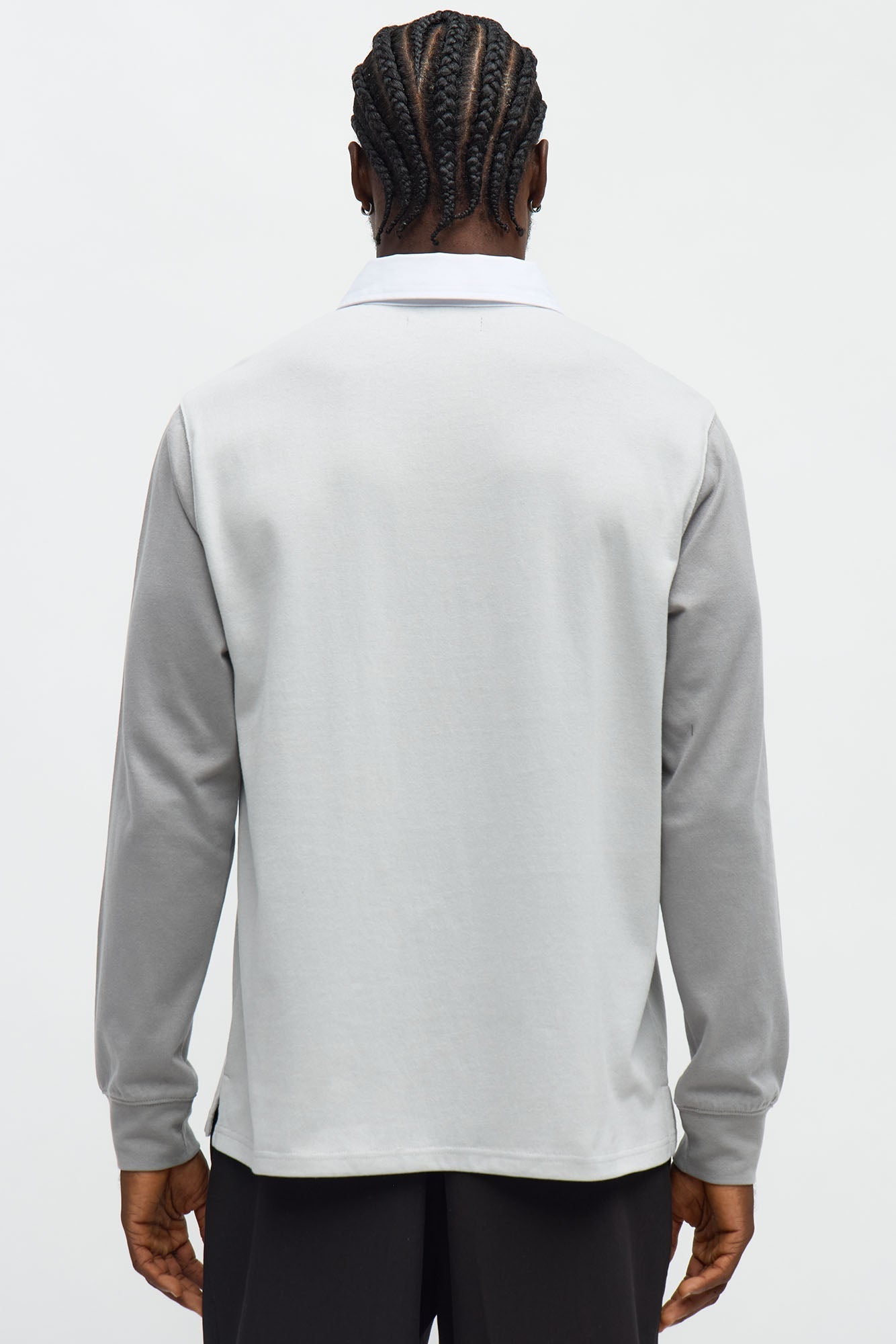 Luxe Long Sleeve Polo - Grey Fashion Nova