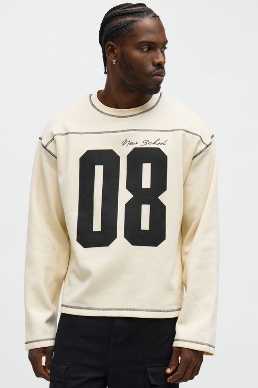 Crazy 8 Crewneck Sweatshirt - Cream Fashion Nova