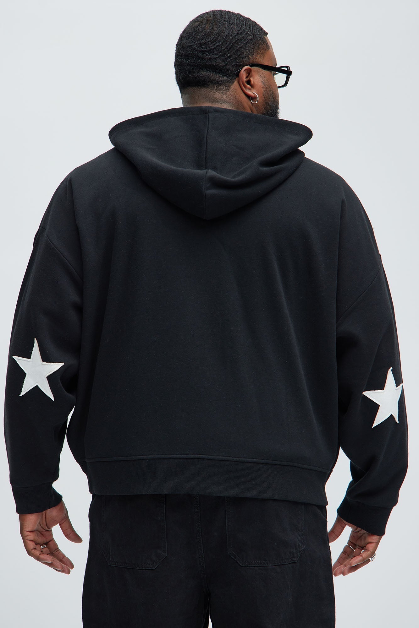 Tyson Dope State Oversized Zip Up Hoodie - Black Fashion Nova