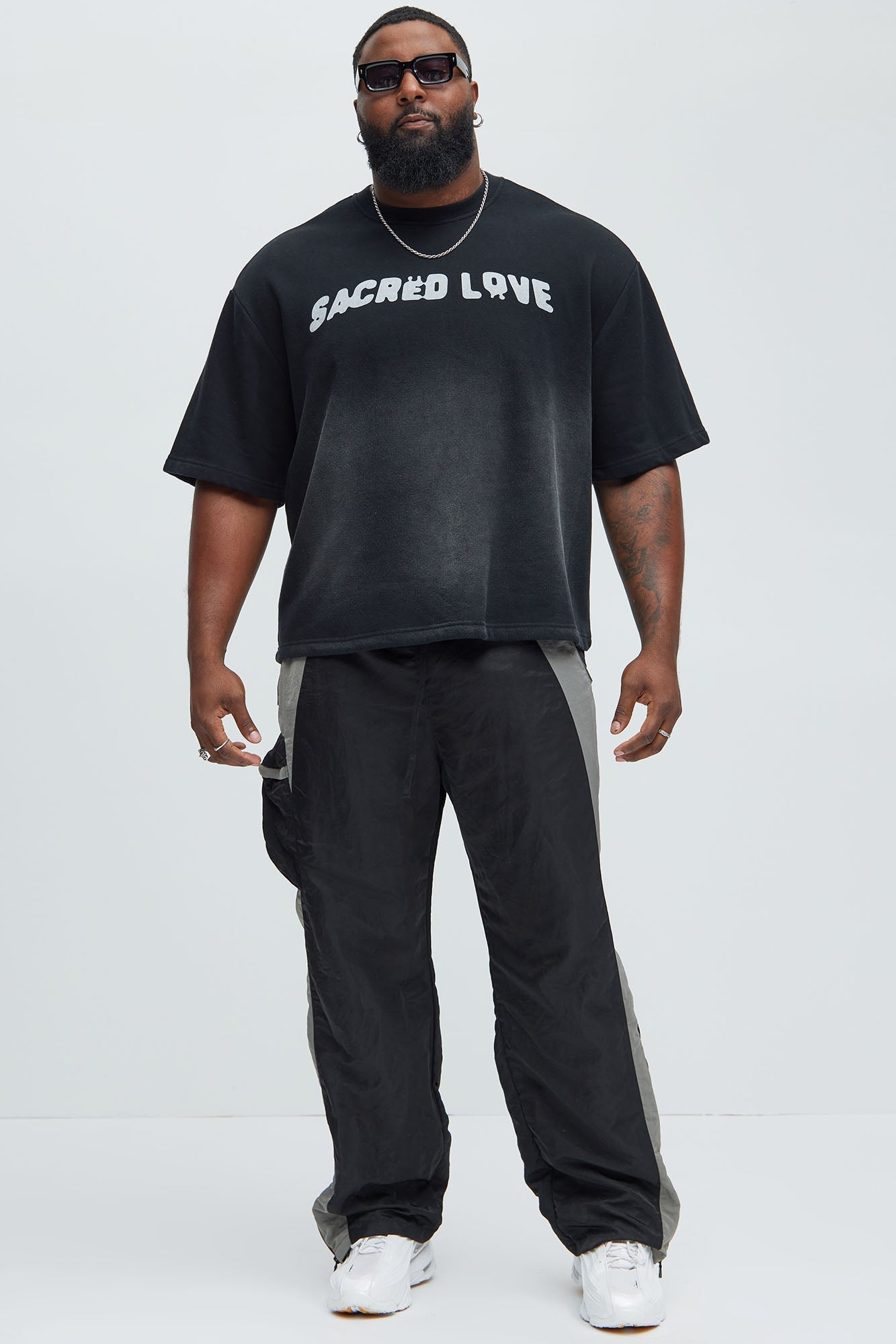Tyson Sacred Love Relaxed Short Sleeve Tee - Black Fashion Nova
