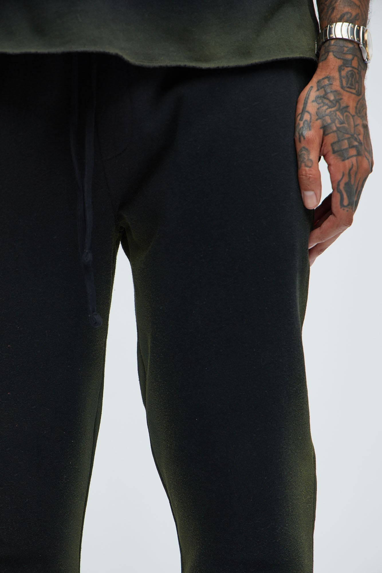 Tyson Blurred Lines Skinny Flare Sweatpants - Black Fashion Nova