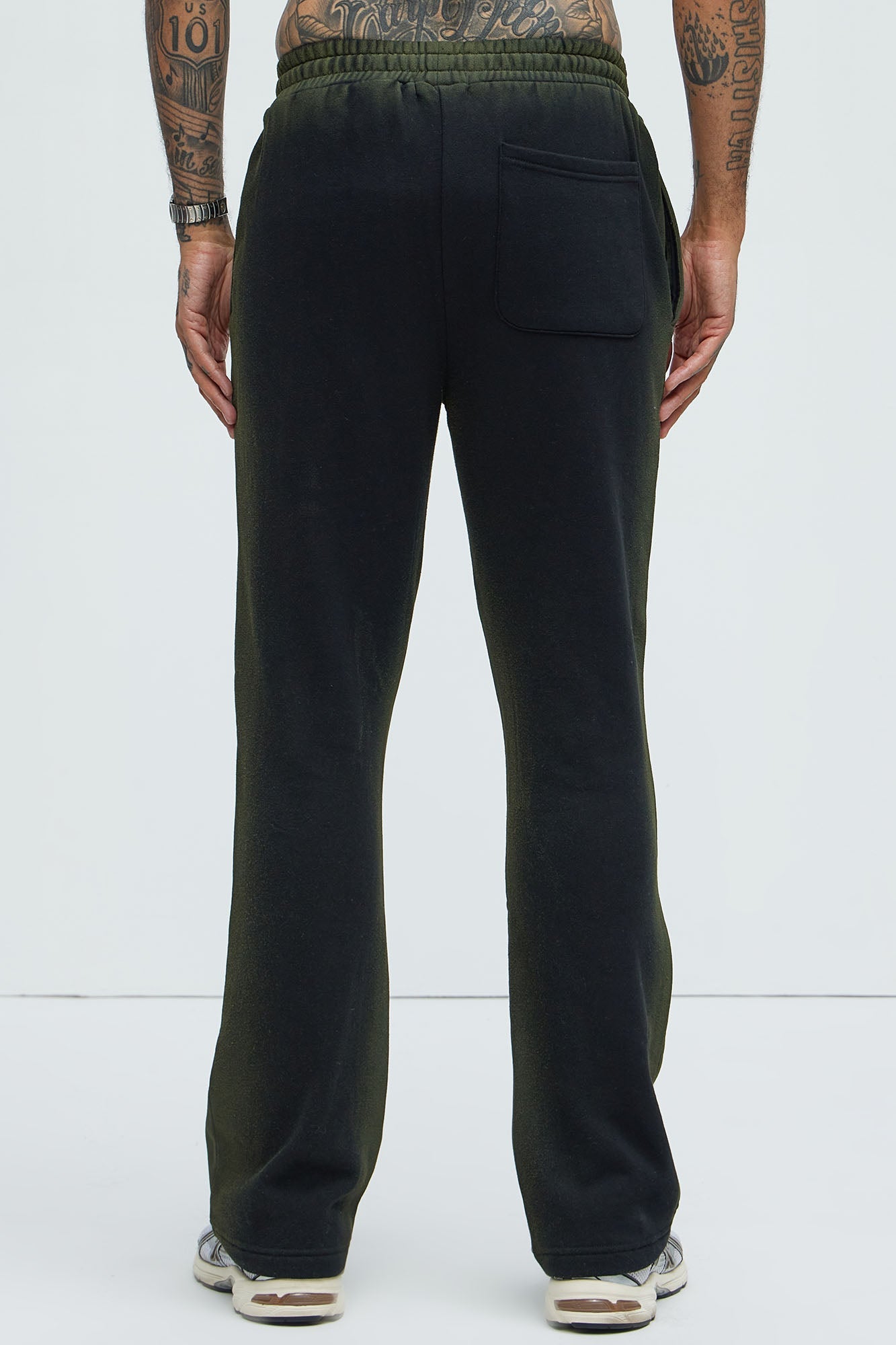 Tyson Blurred Lines Skinny Flare Sweatpants - Black Fashion Nova
