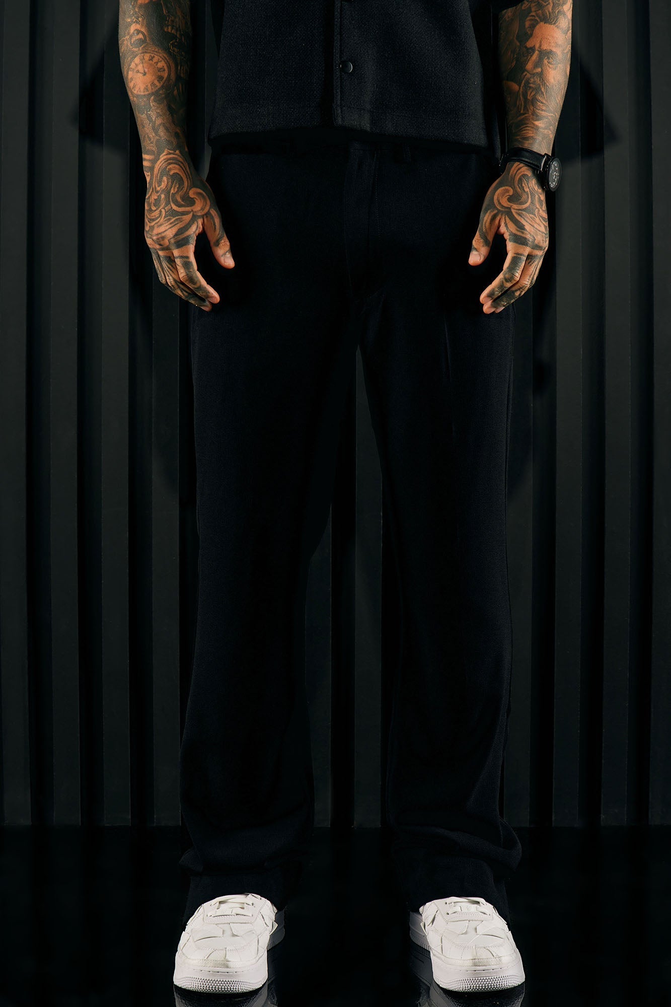 Golden Hour Slit Slim Flare Trousers - Black Fashion Nova