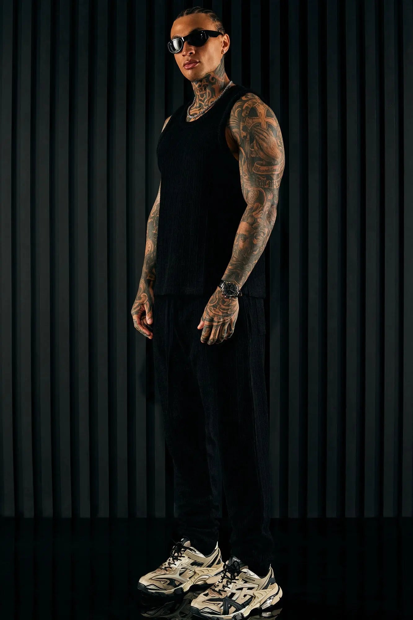 Dean Textured Slim Pants - Black Fashion Nova