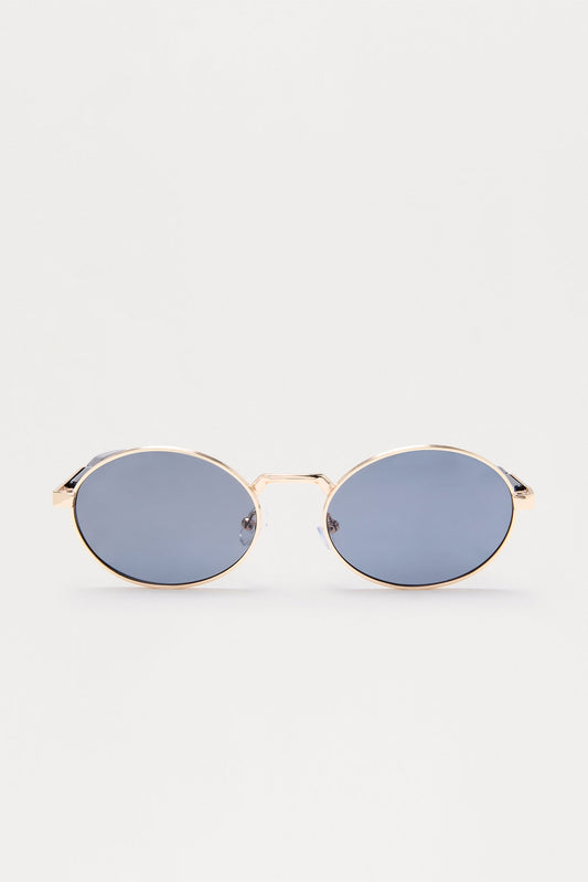 Striking Round Frame Metal Sunglasses - Black Fashion Nova