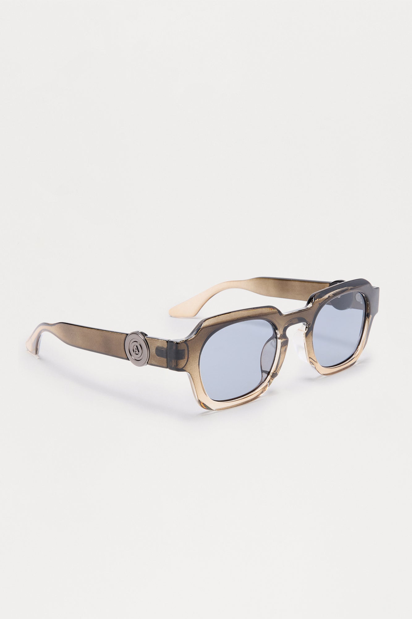 Geo Frame Colored Lens Sunglasses - Dark Grey Fashion Nova