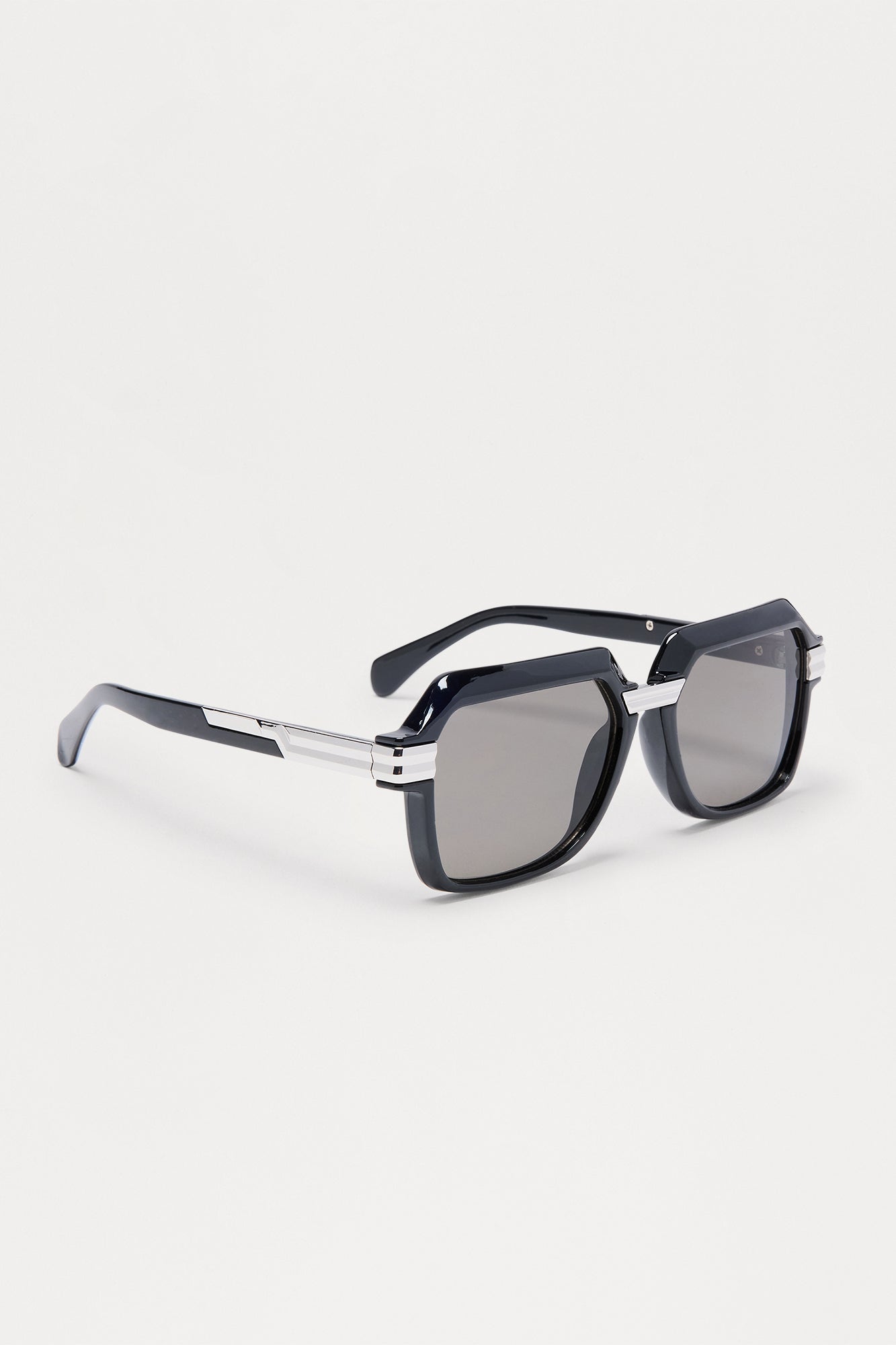 Drift Away Square Frame Colored Lens Sunglasses - Black/Smoke Fashion Nova