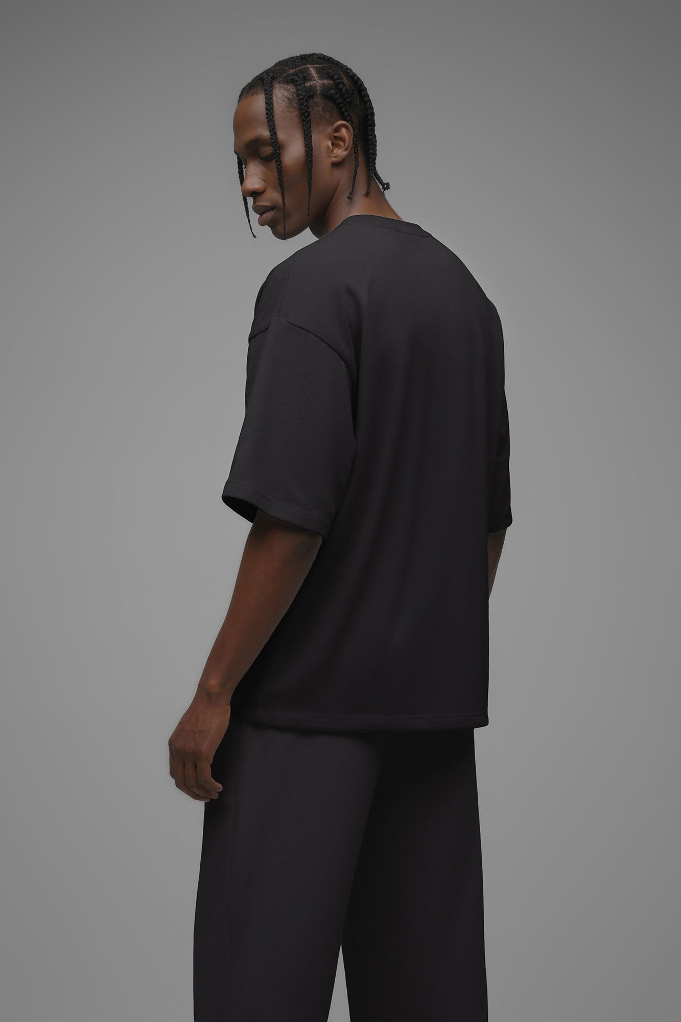 410 Oversized Fleece Tee - Black Fashion Nova