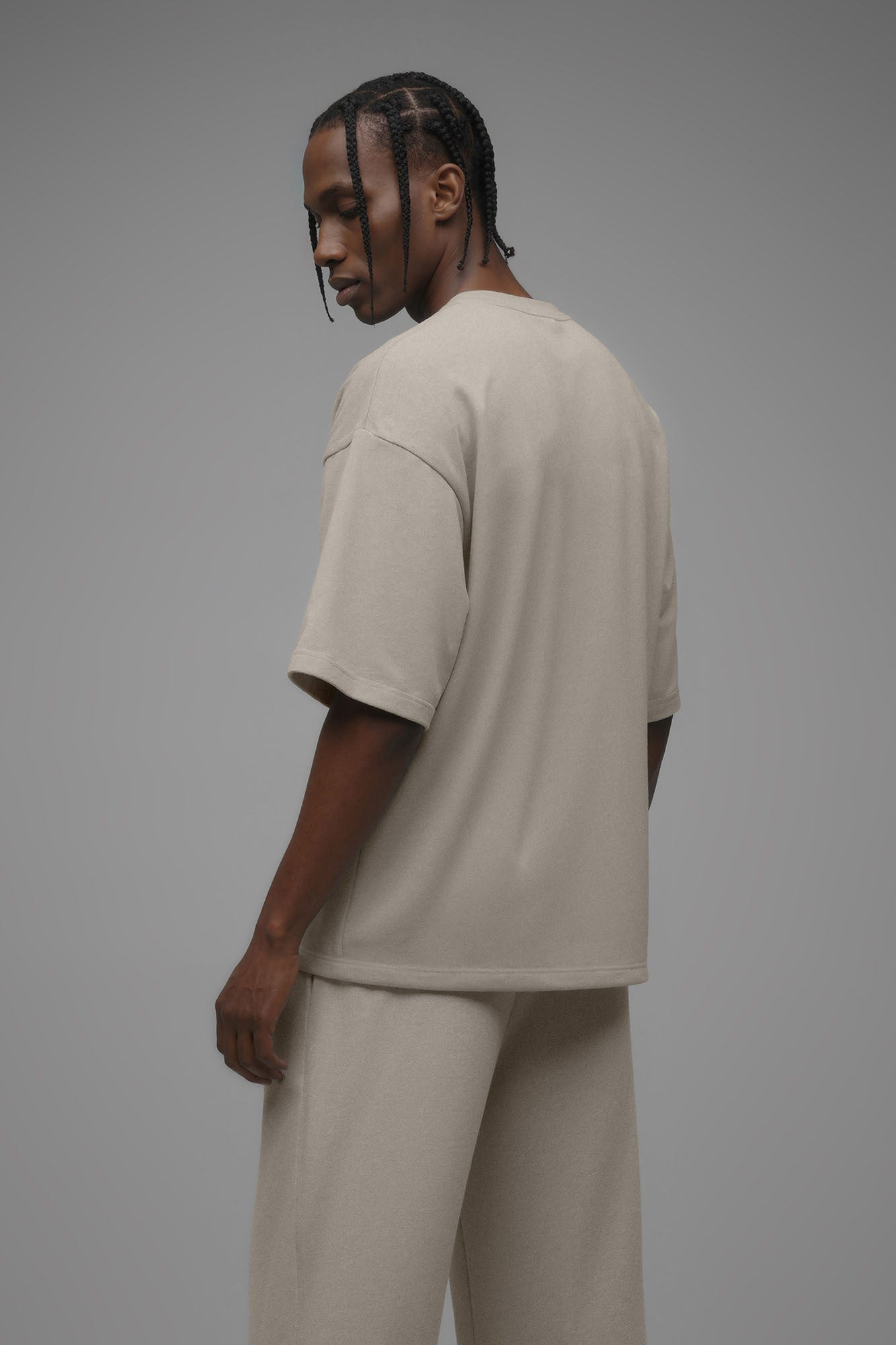 410 Oversized Fleece Tee - Sand Fashion Nova