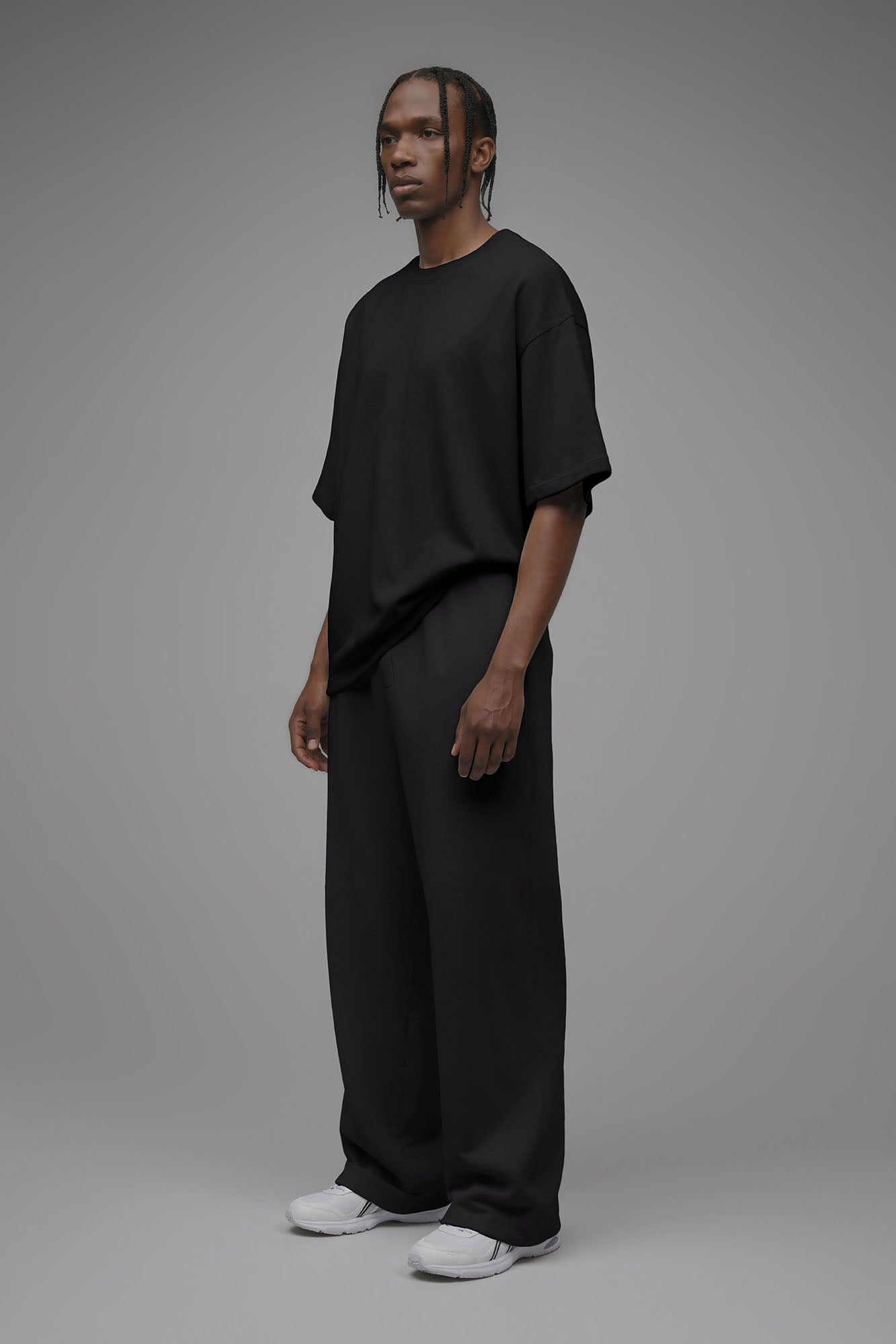 410 Oversized Fleece Tee - Black Fashion Nova