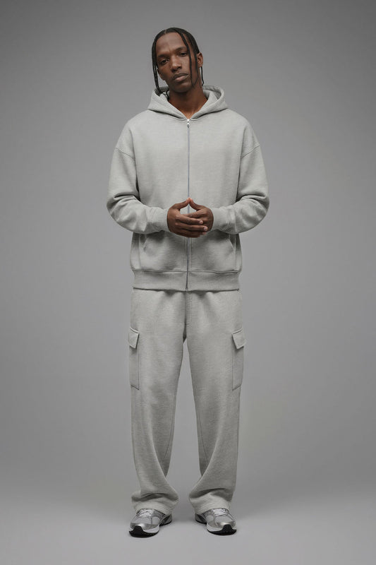 410 Baggy Cargo Sweatpants - Heather Grey Fashion Nova