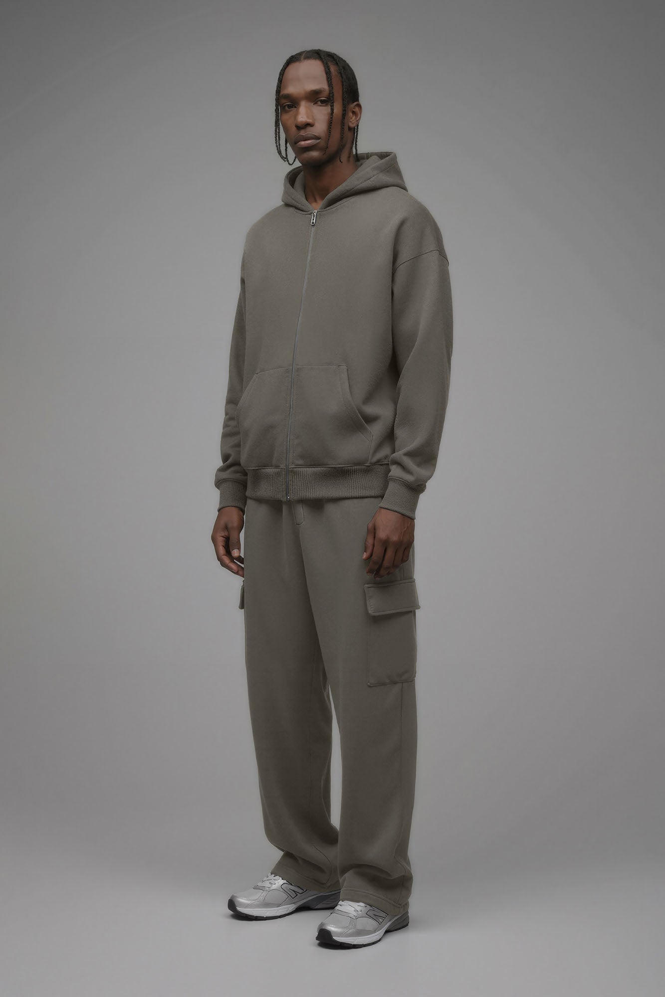 410 Baggy Cargo Sweatpants - Moss Grey Fashion Nova