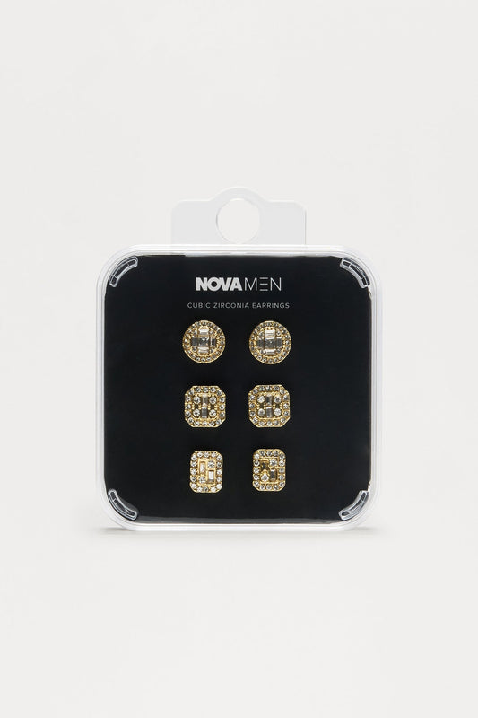 Drip Mix 3 Piece Earring Set - Gold Fashion Nova