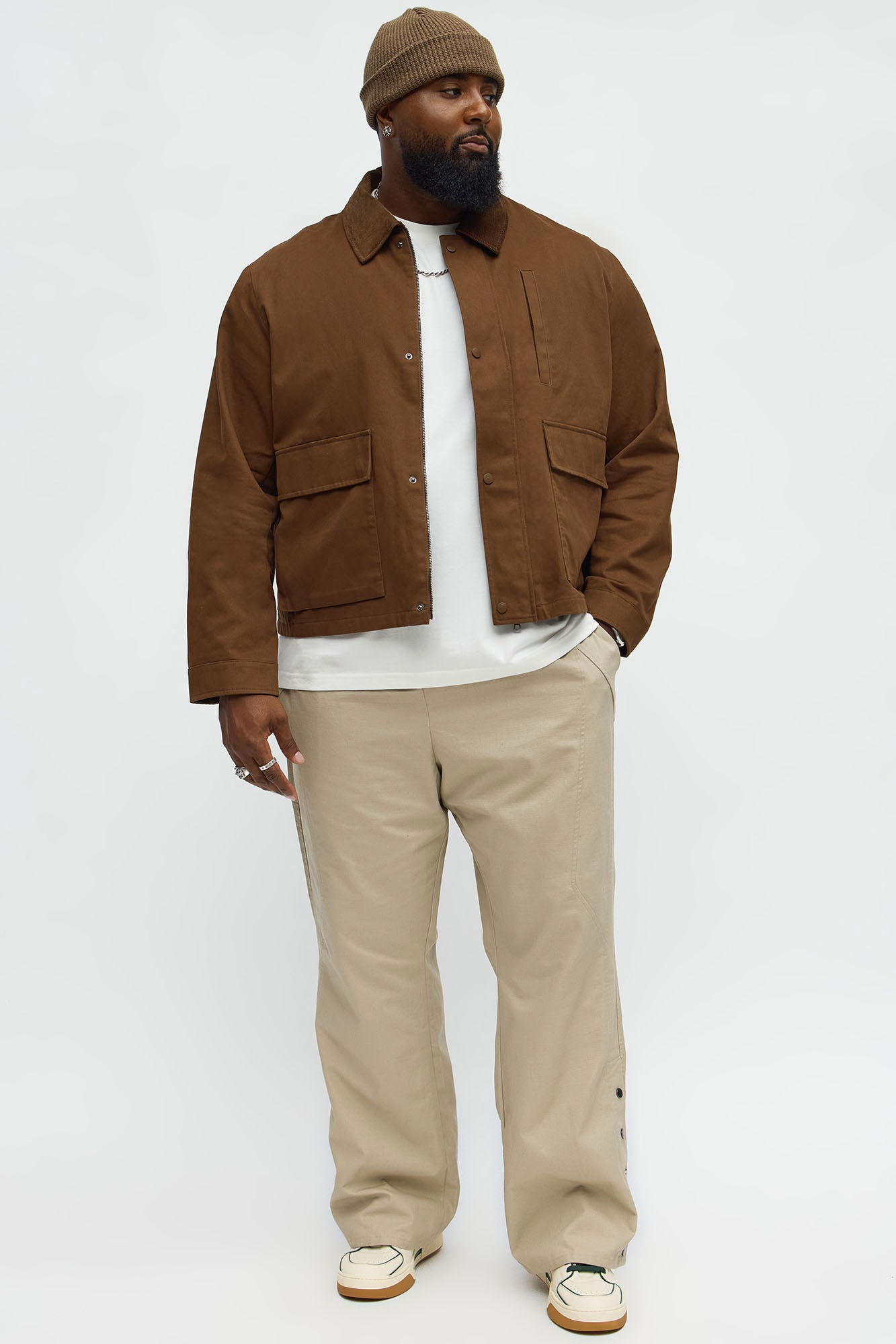 Slim Comeback Ripstop Side Snap Buttons - Taupe Fashion Nova