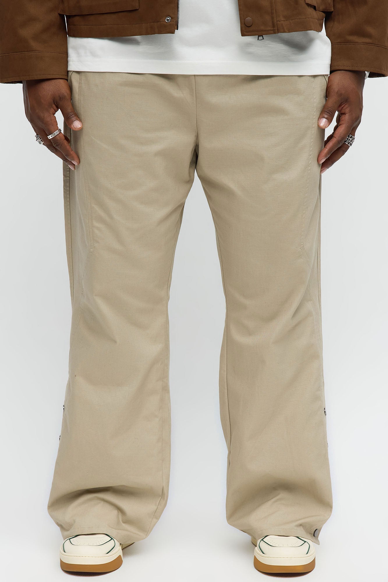 Slim Comeback Ripstop Side Snap Buttons - Taupe Fashion Nova