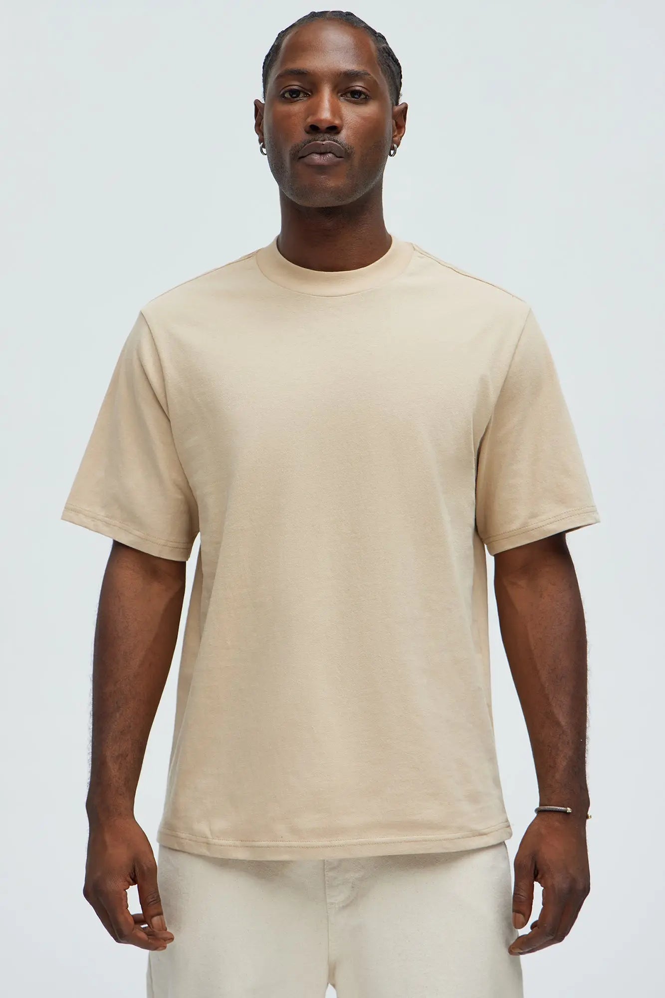 Oversized Heavyweight Tee 240GSM - Tan Fashion Nova