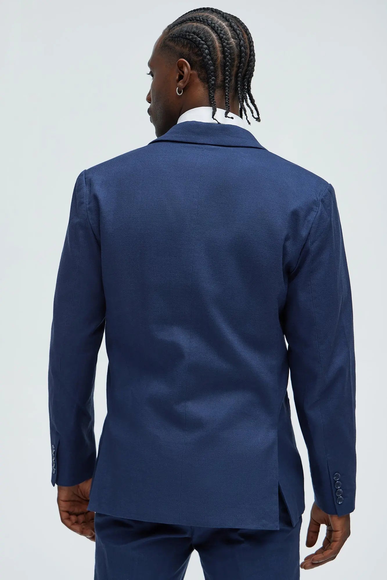 Travis Solid Texture Blazer - Navy Fashion Nova