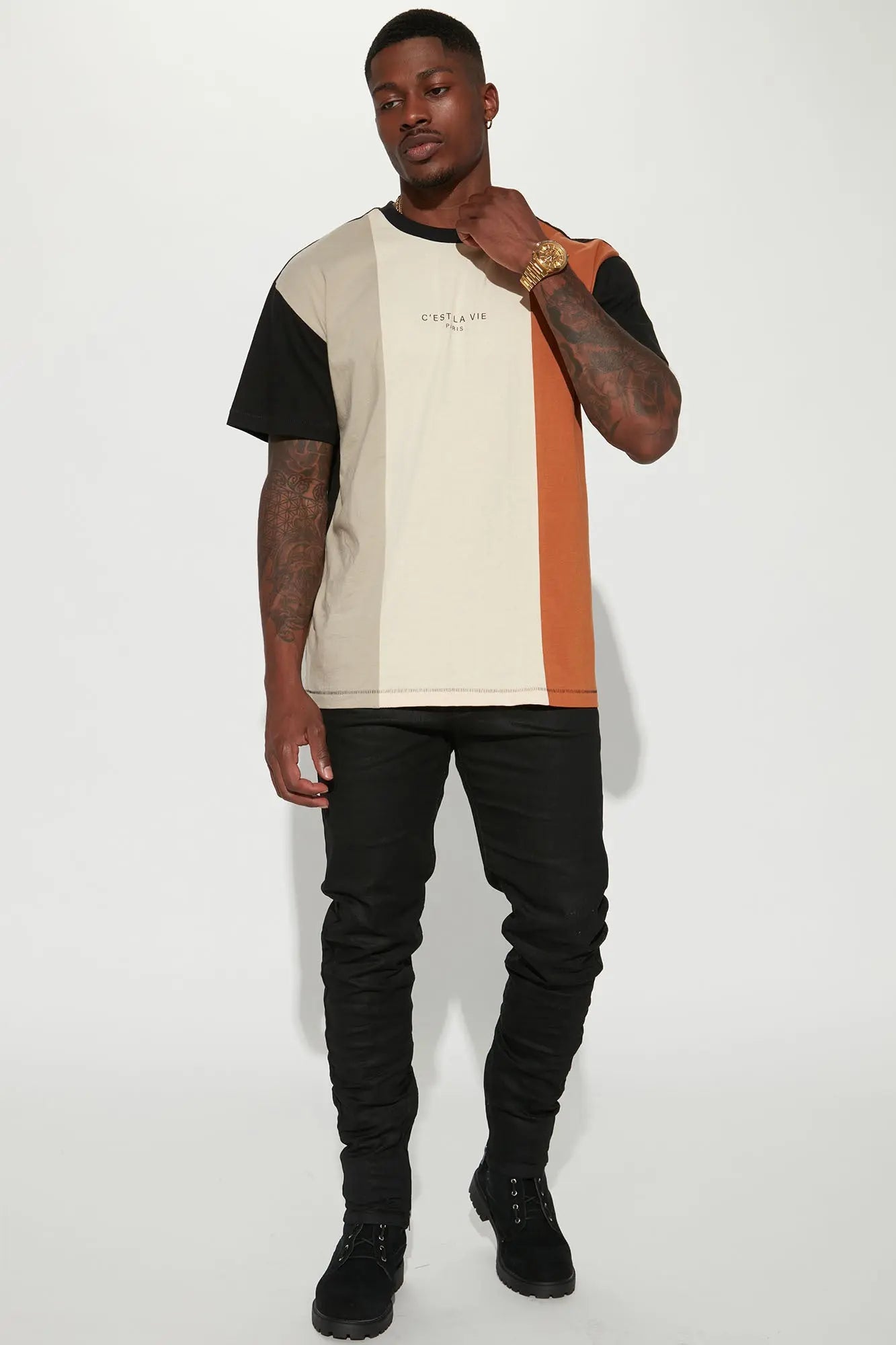 C'est La Vie Short Sleeve Tee - Multi Color Fashion Nova