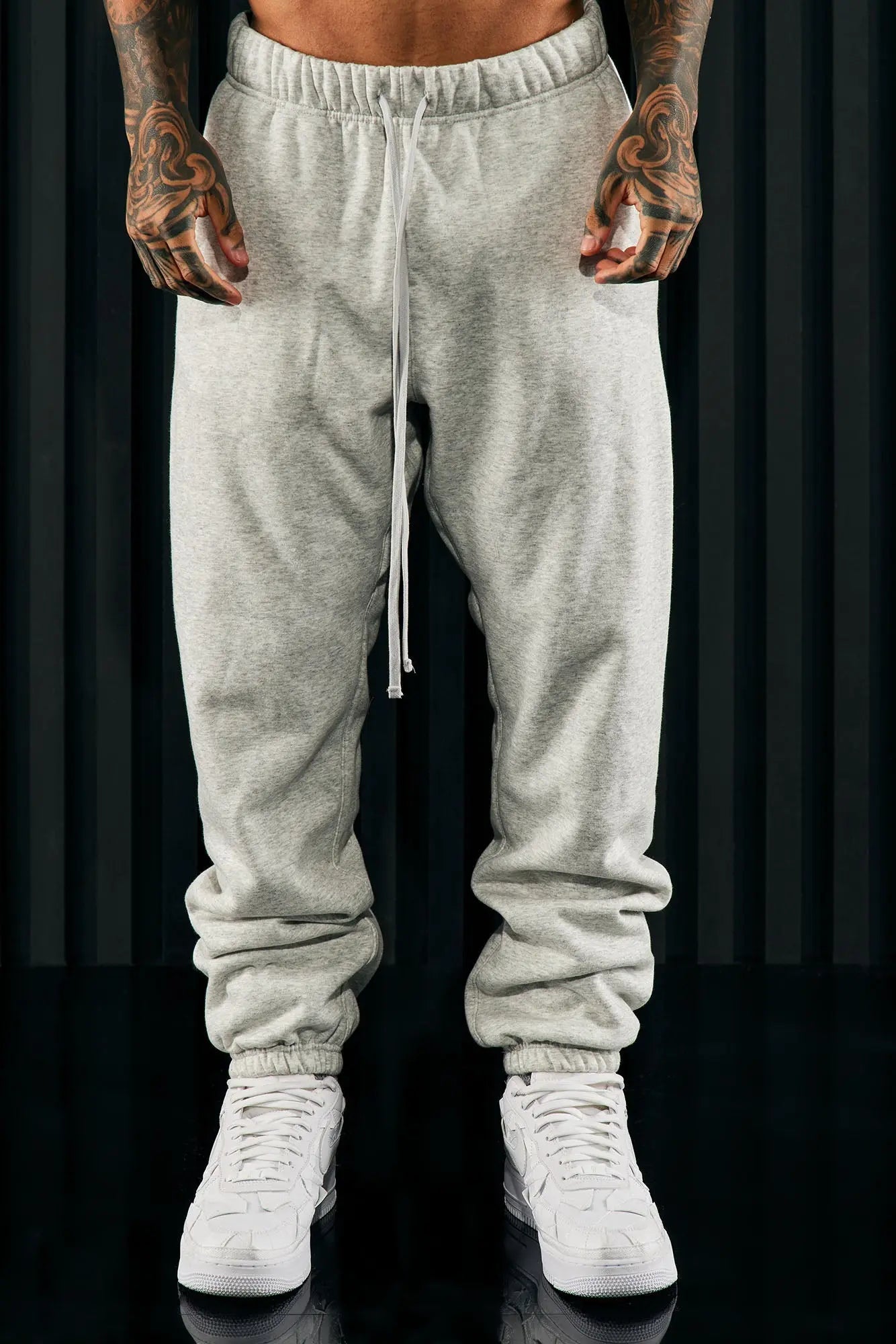 Tyson Heavyweight Sweat Jogger - Heather Grey Fashion Nova