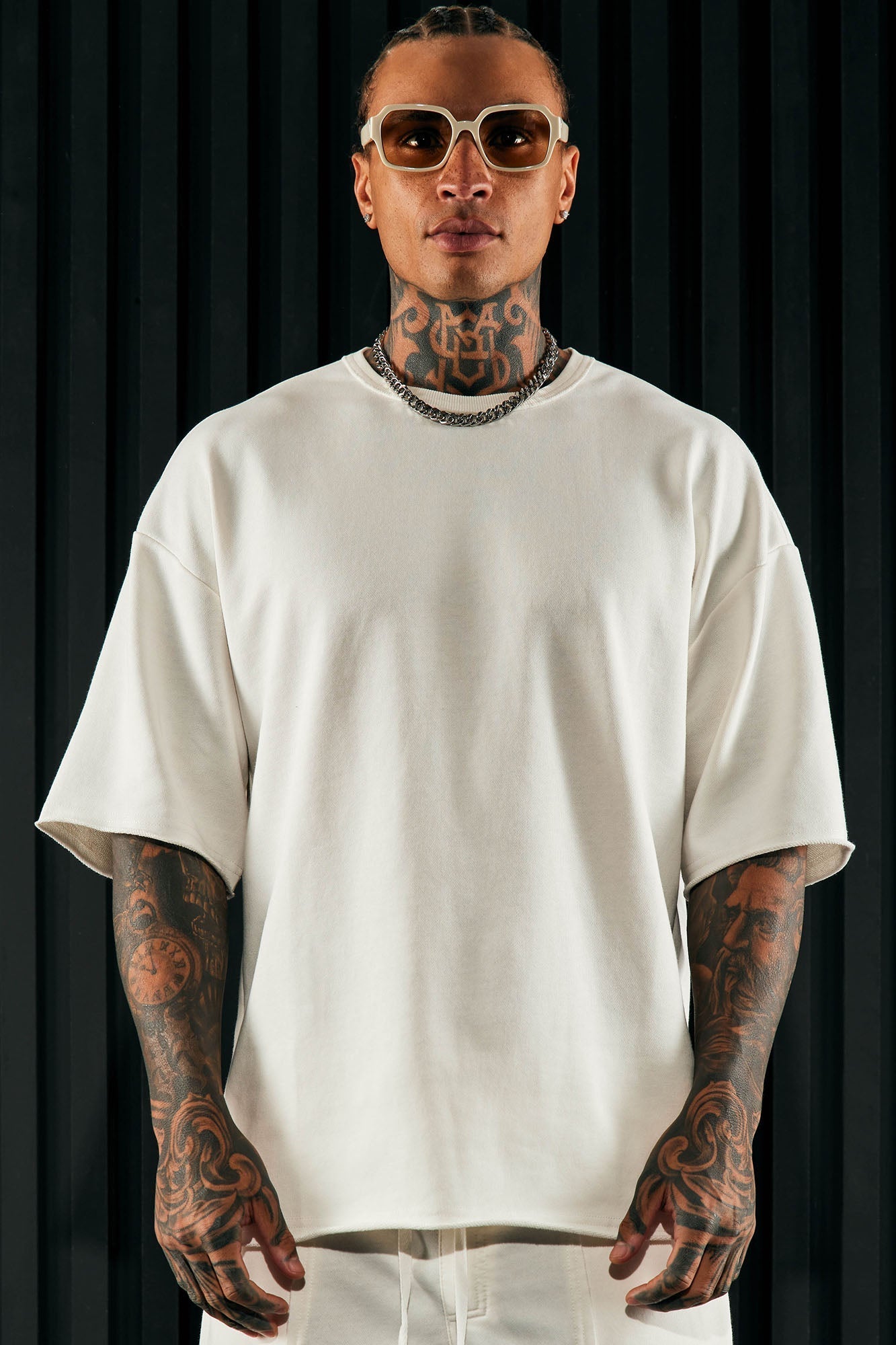 I Like How It Looks Oversized Terry Short Sleeve Tee - White Fashion Nova