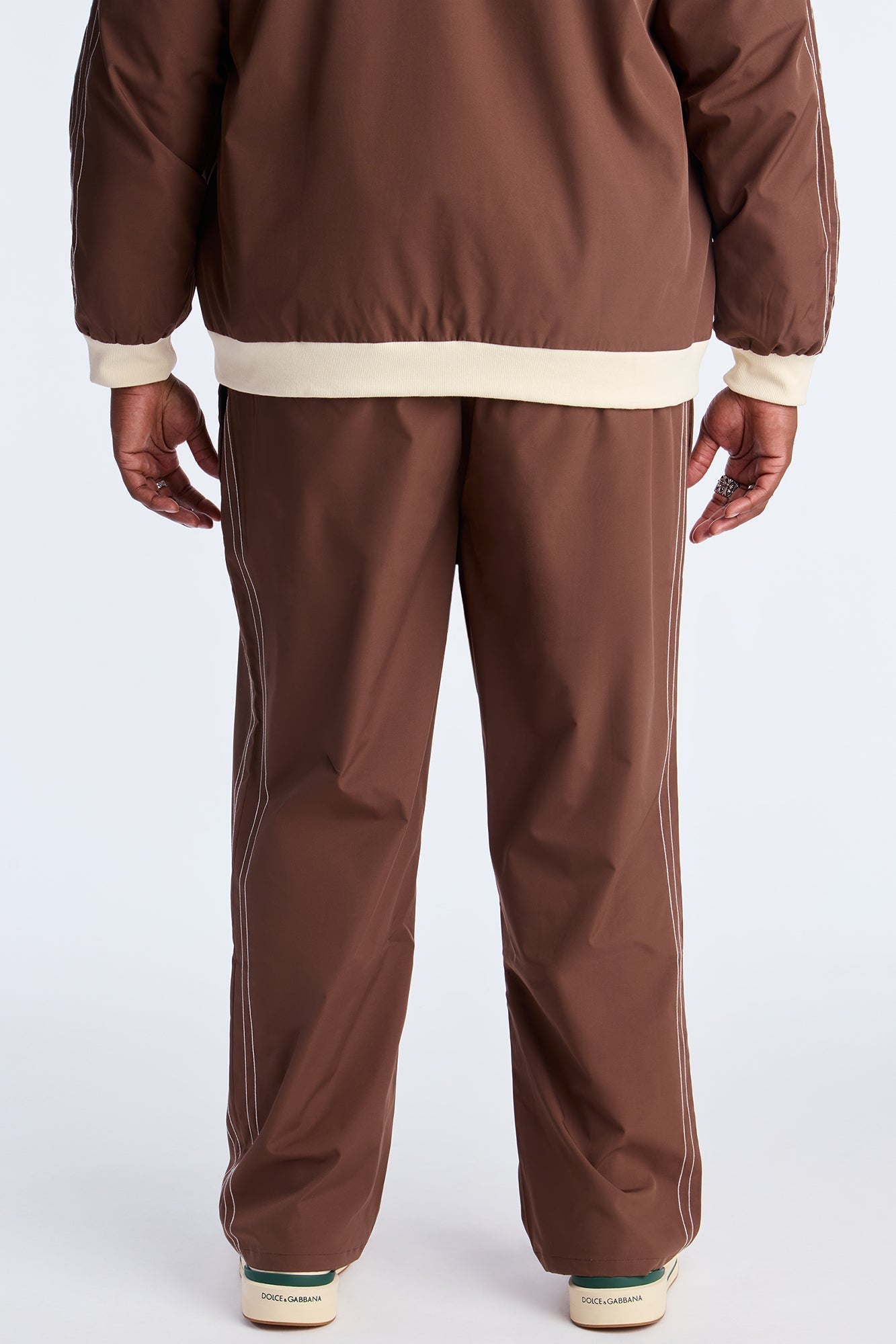 Straight Suit Up Contrast Tipped Pant - Brown Fashion Nova