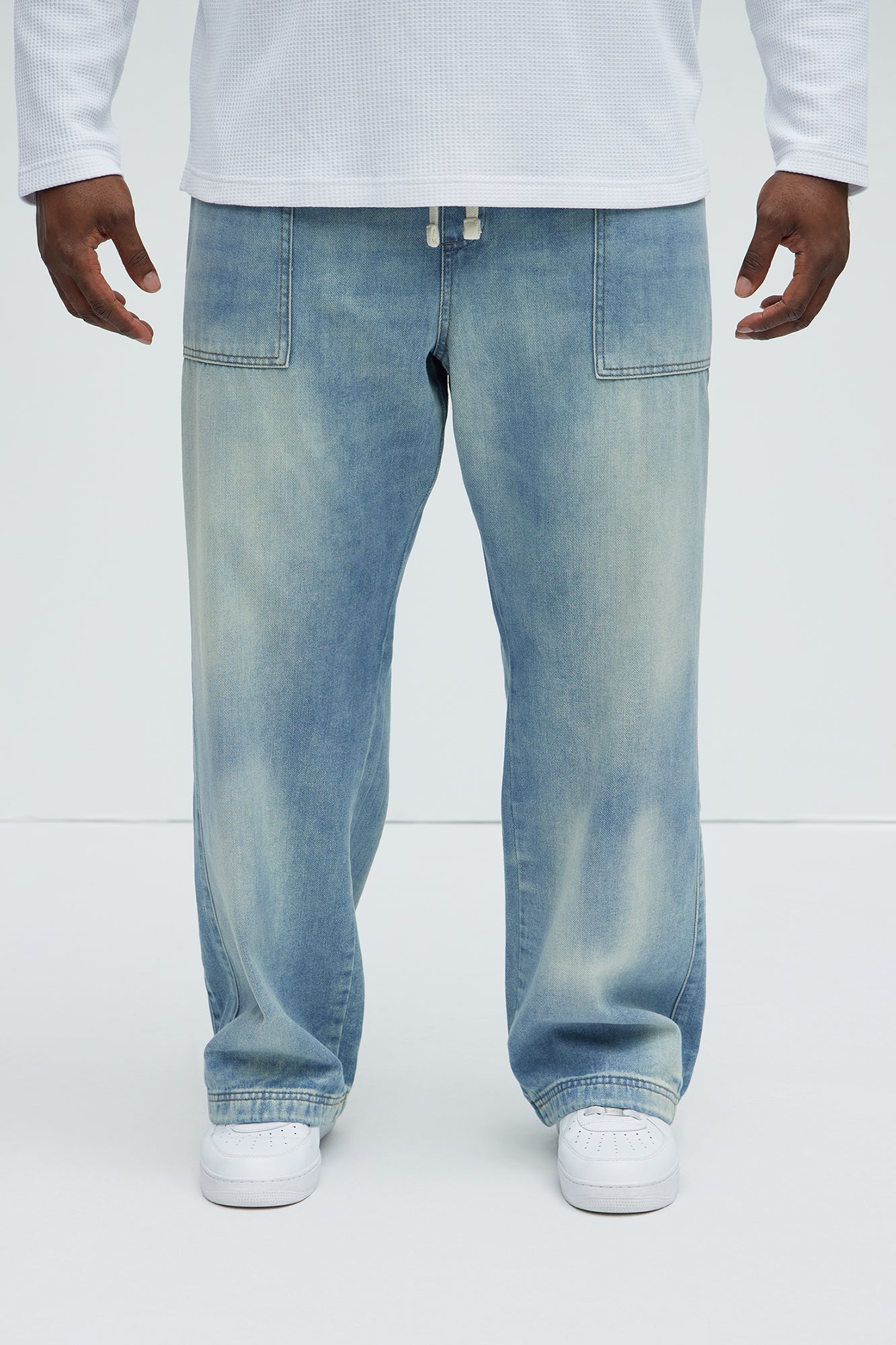 Tahir Relaxed Straight Jeans - Light Wash Fashion Nova