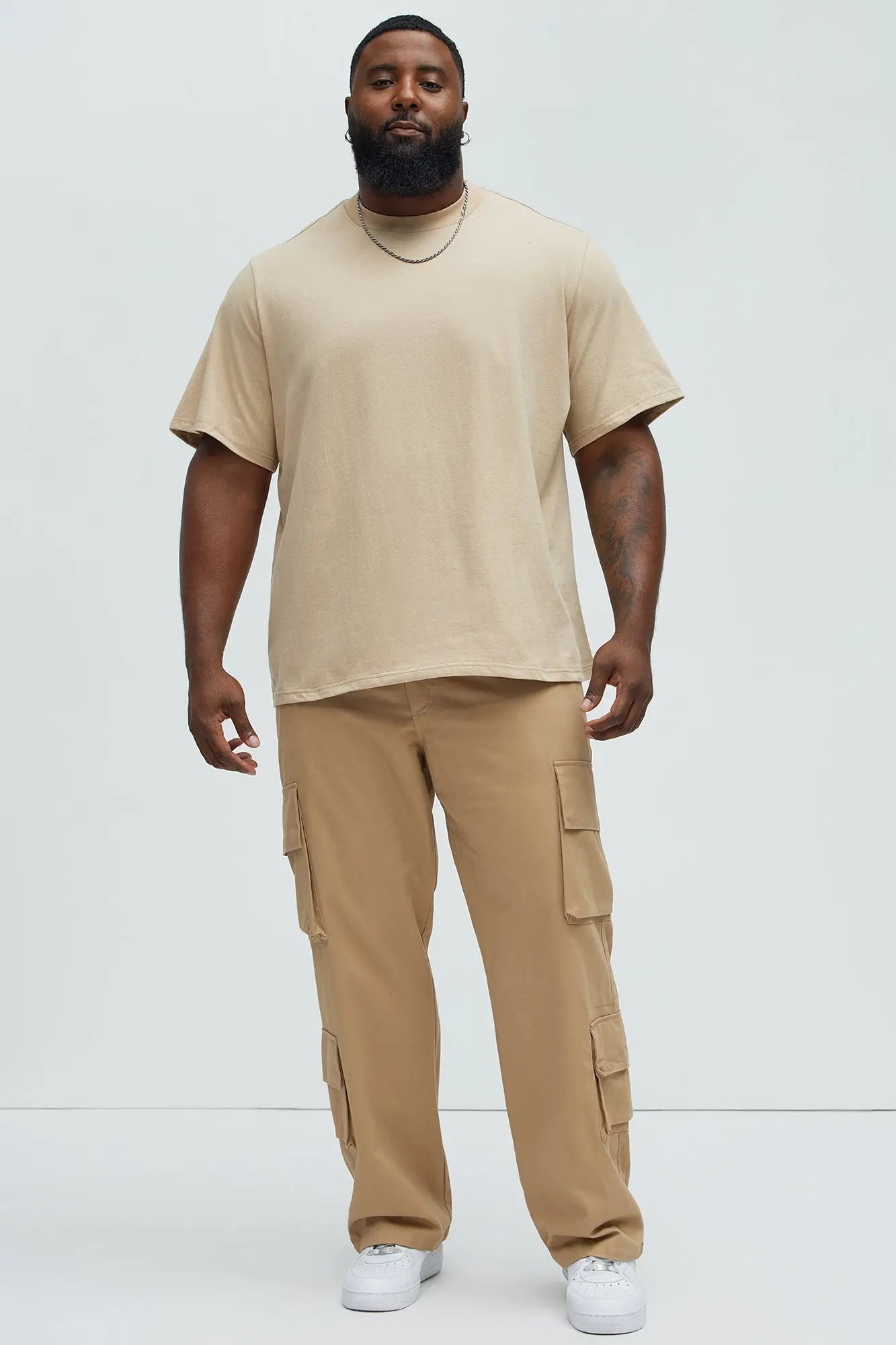 Oversized Heavyweight Tee 240GSM - Tan Fashion Nova