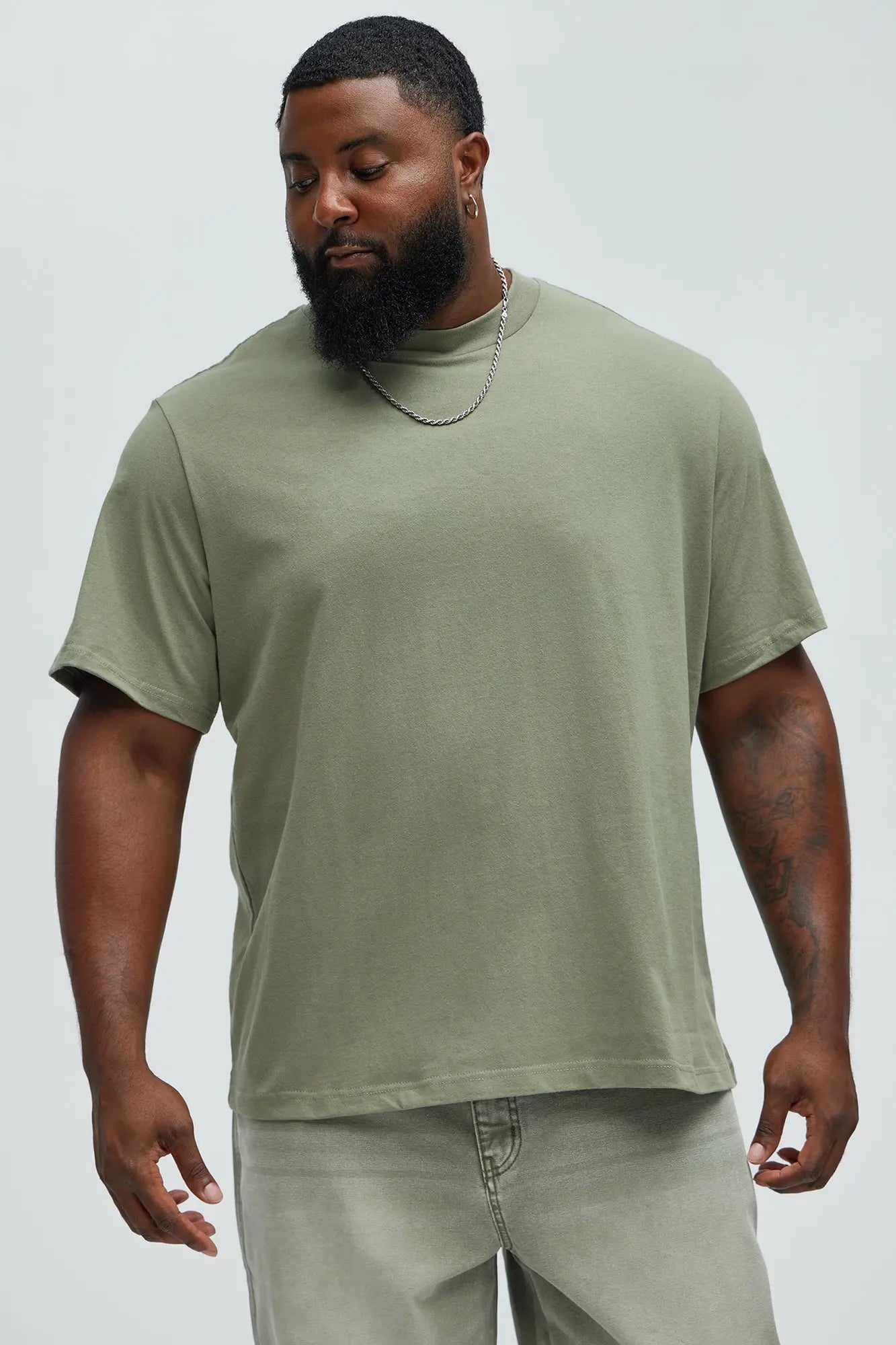 Oversized Heavyweight Tee 240GSM - Olive Fashion Nova