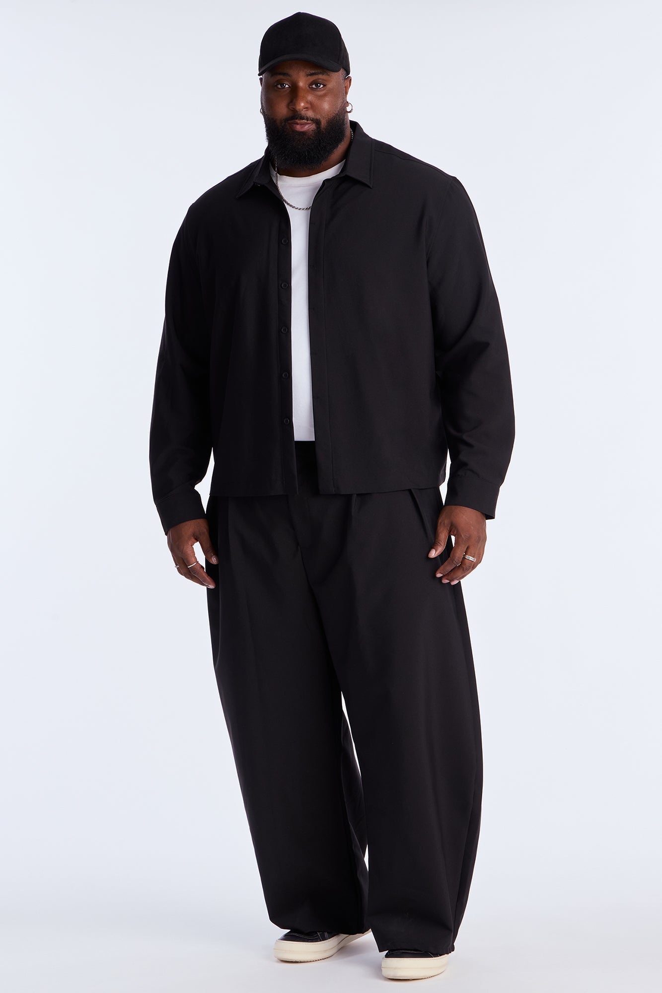 Barrel Bold Flow Trousers - Black Fashion Nova