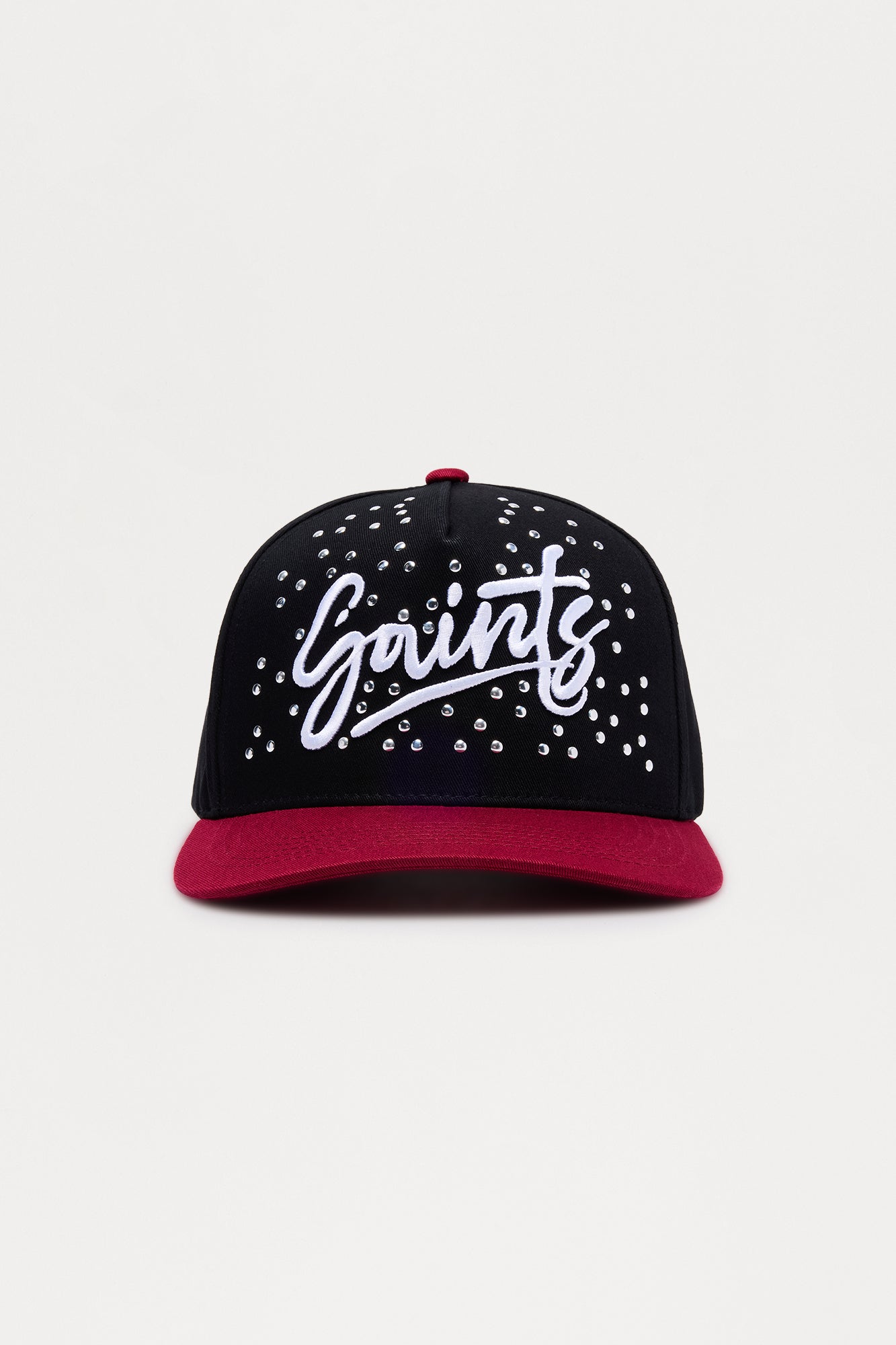 Saints Two Tone Pearl Structured Snapback Hat - Black/combo Fashion Nova