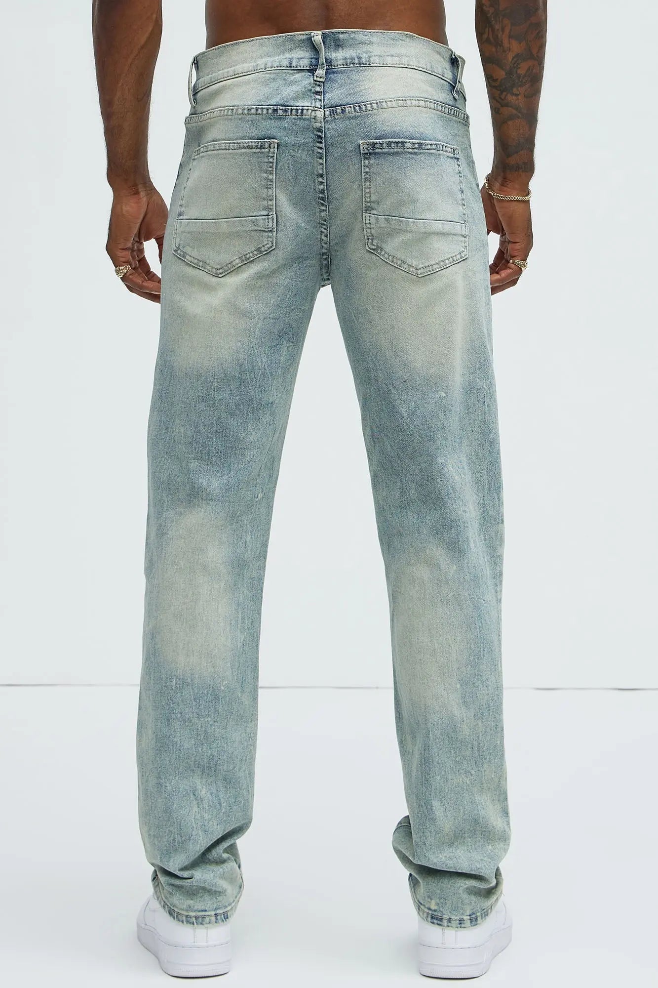 Can't Be Distressed Slim Jeans - Acid Wash Blue Fashion Nova