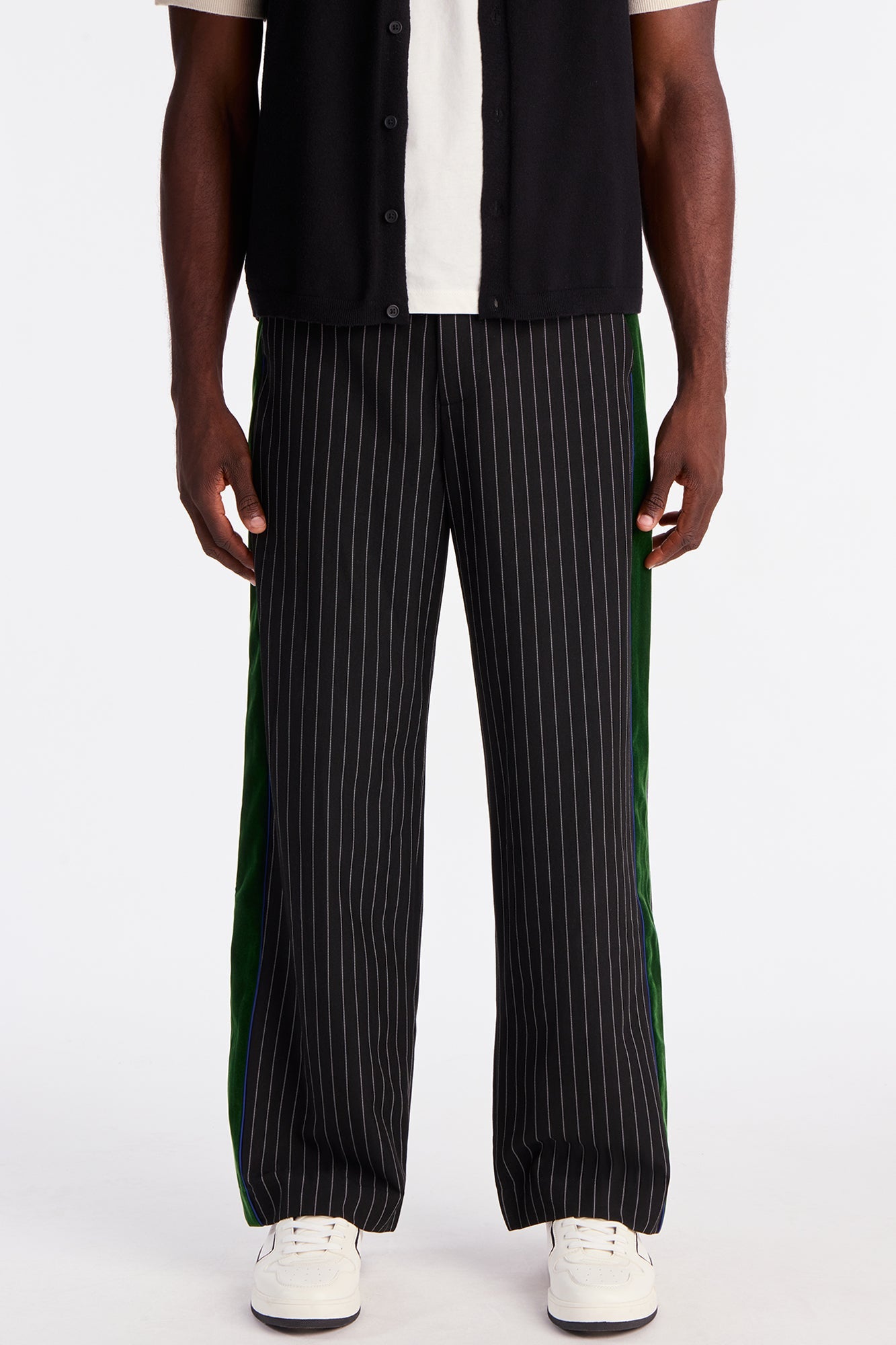 Baggy Elevated Side Stripe Trouser - Black/combo Fashion Nova