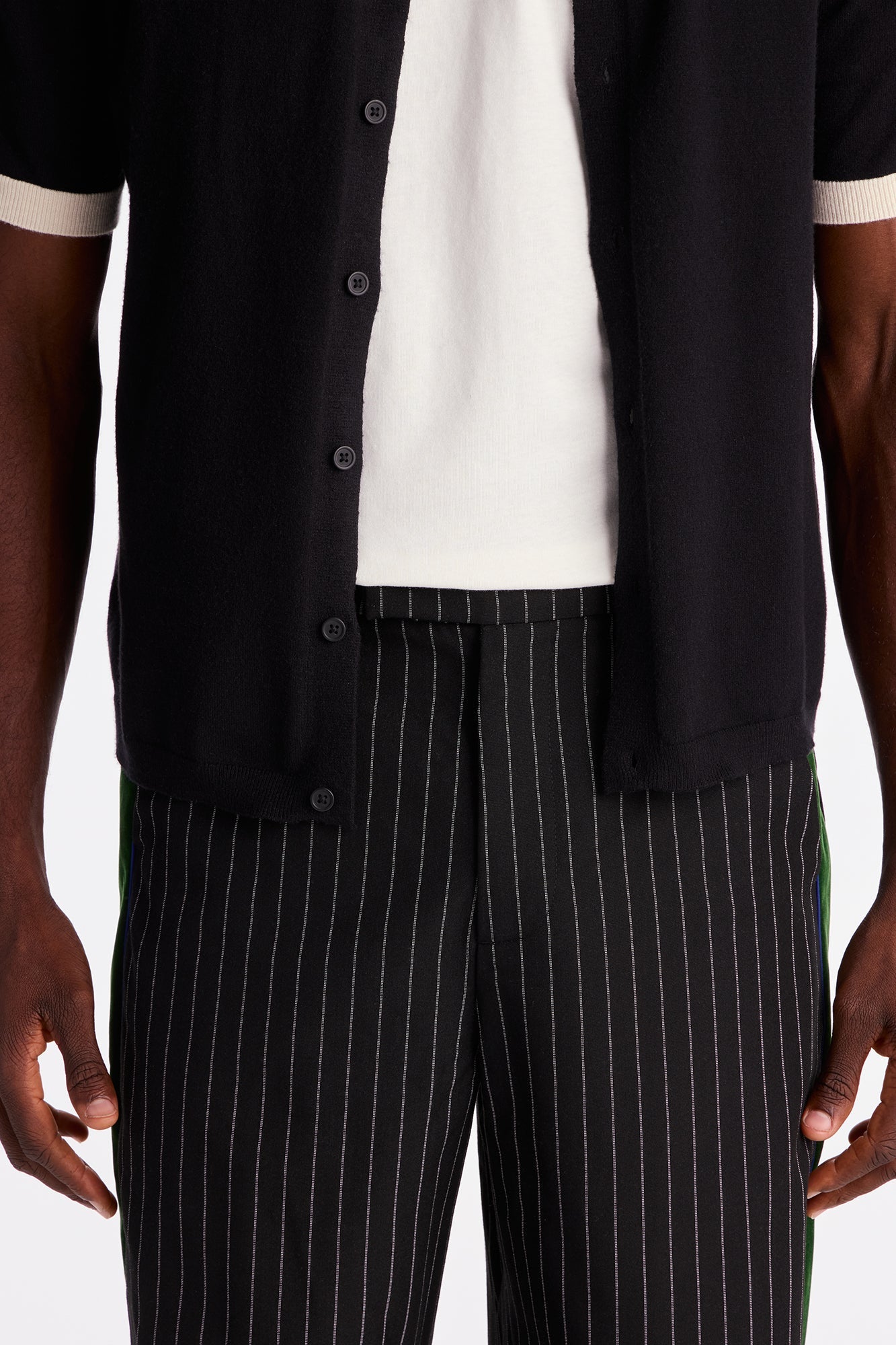 Baggy Elevated Side Stripe Trouser - Black/combo Fashion Nova
