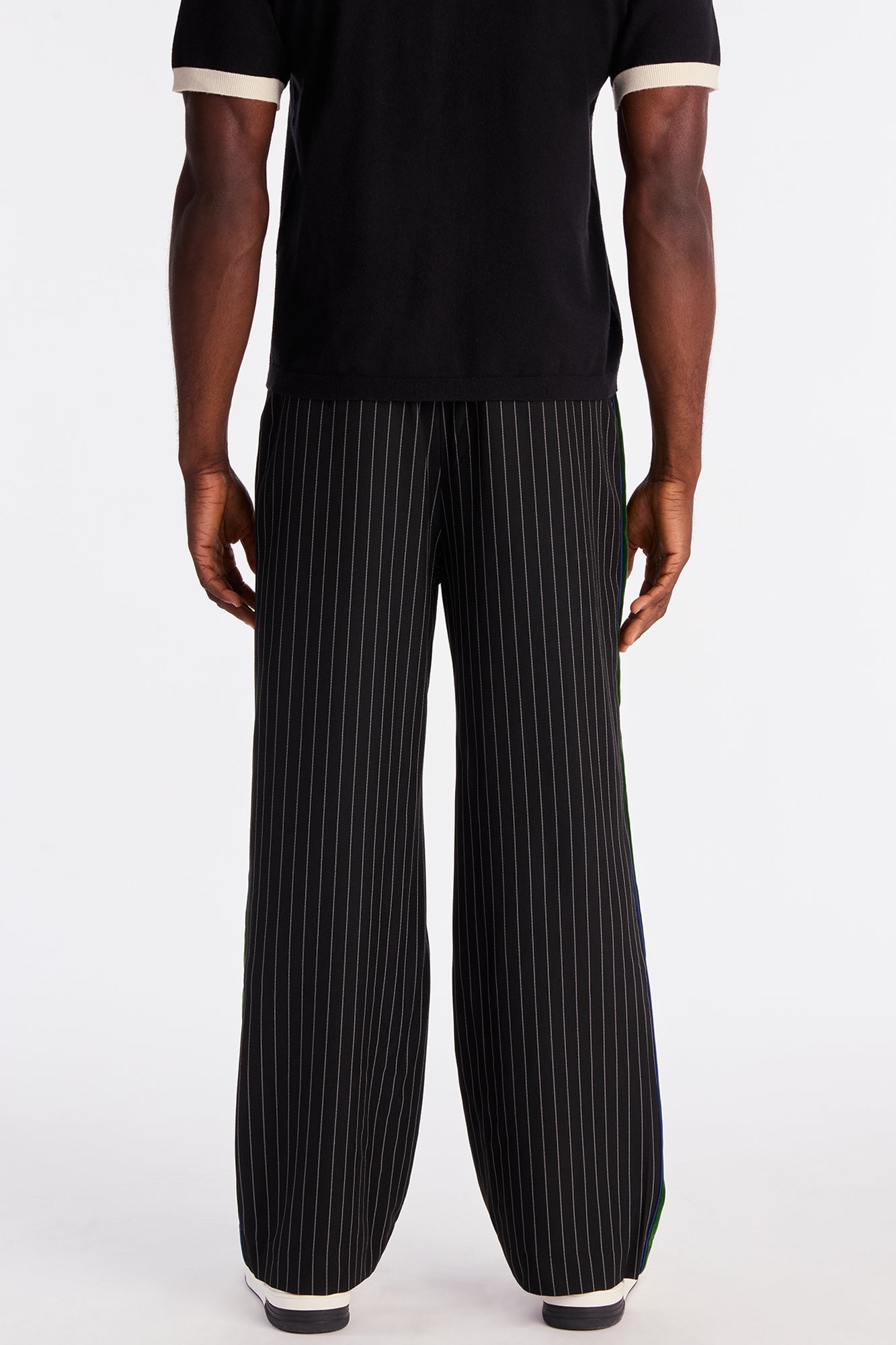 Baggy Elevated Side Stripe Trouser - Black/combo Fashion Nova