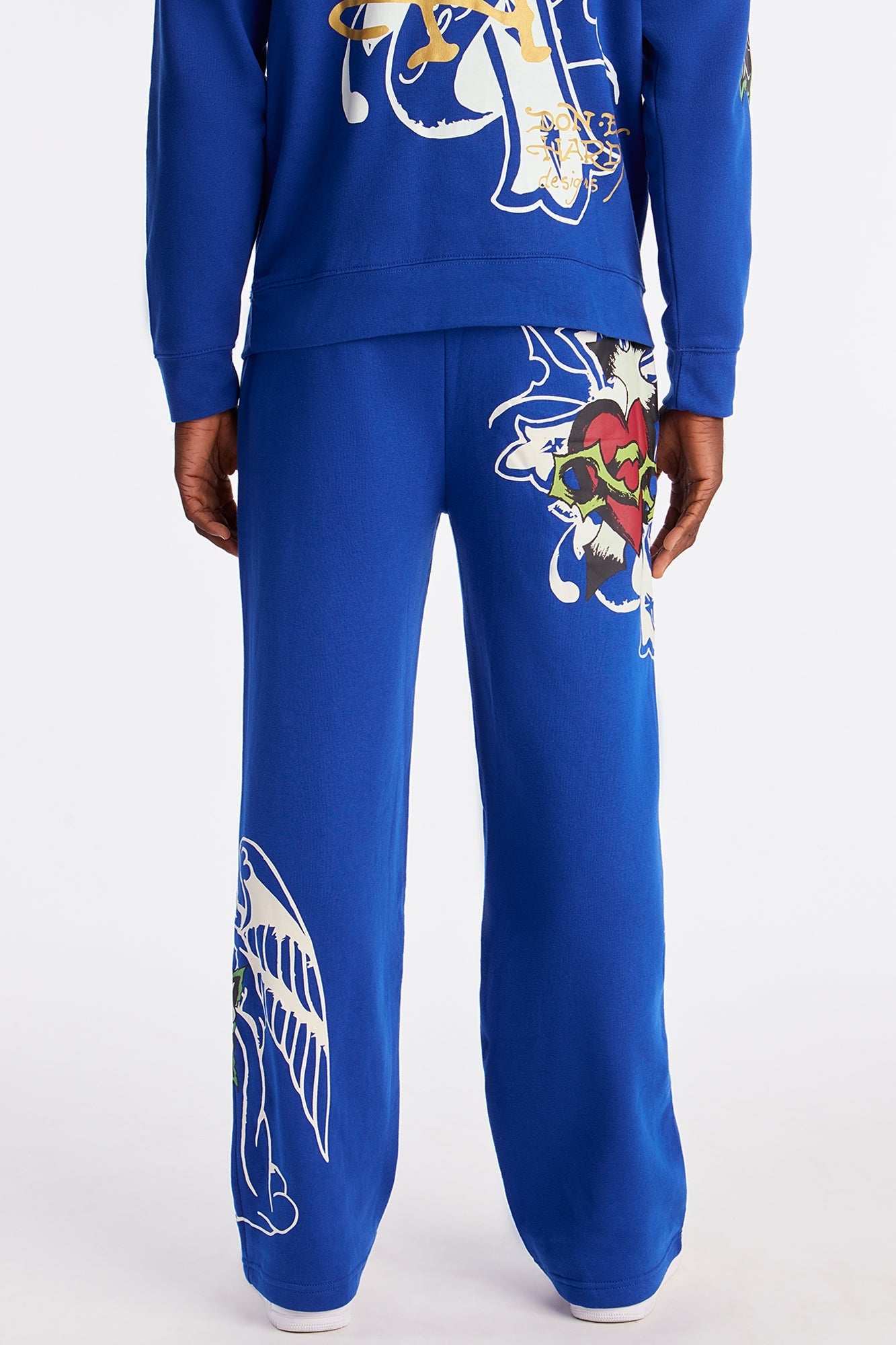 Ed Hardy Sacred Hearts Sweatpant - CobaltBlue Fashion Nova