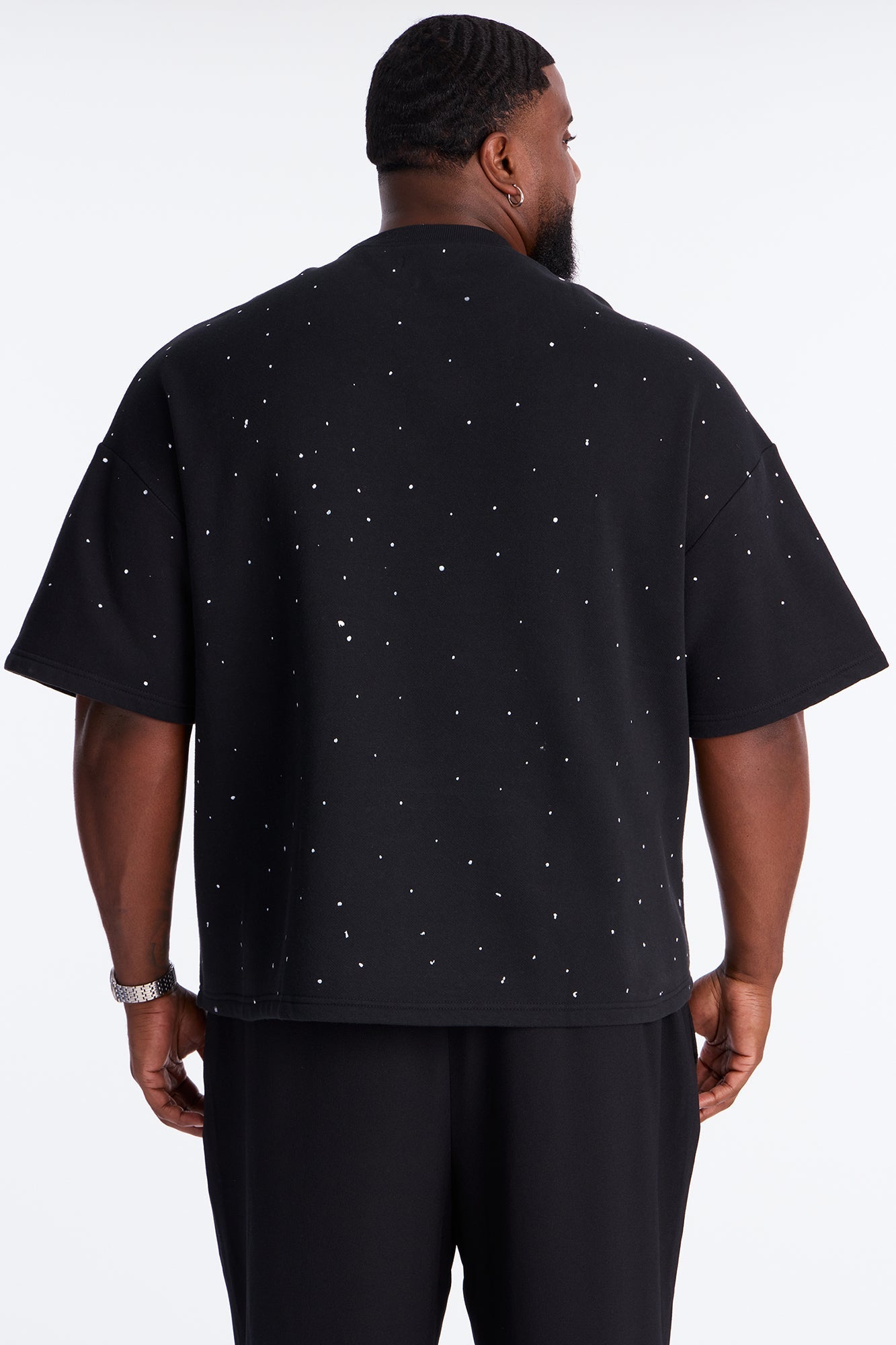 Relaxed Heavensent 777 Short Sleeve Tee - Black Wash Fashion Nova