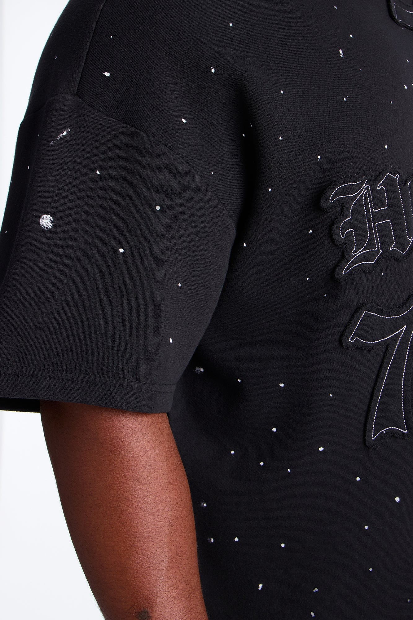 Relaxed Heavensent 777 Short Sleeve Tee - Black Wash Fashion Nova