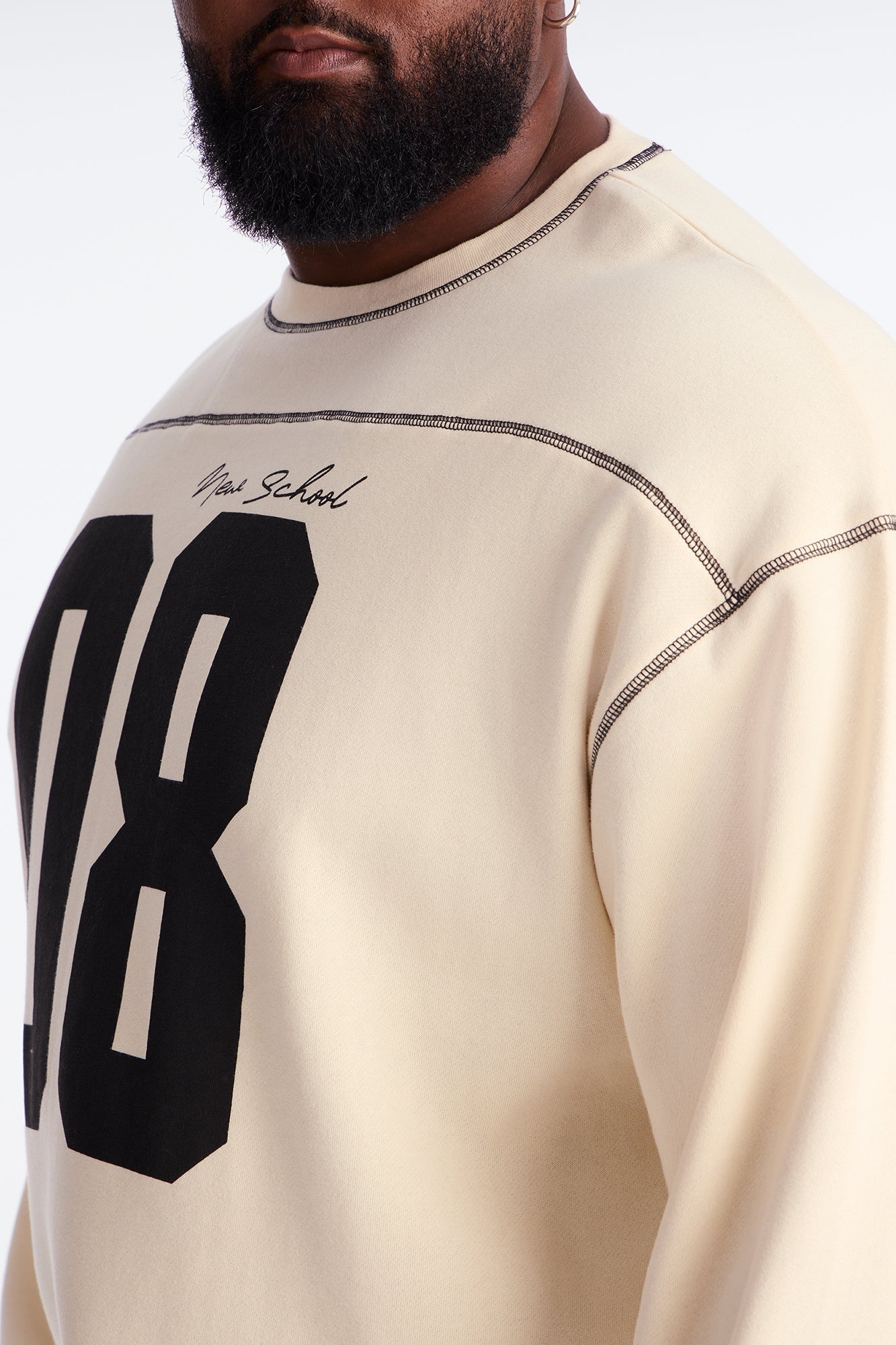 Crazy 8 Crewneck Sweatshirt - Cream Fashion Nova