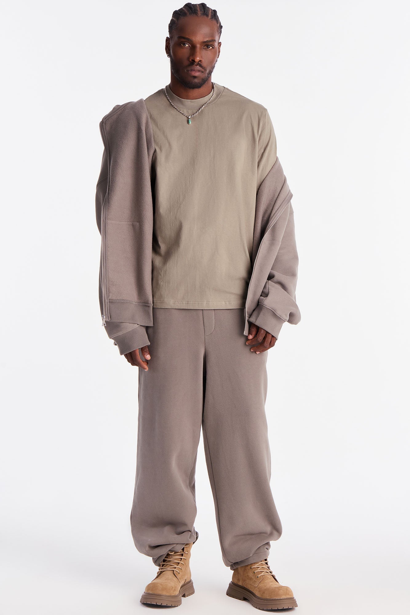 Oversized Heavyweight Tee 240GSM - Taupe Fashion Nova