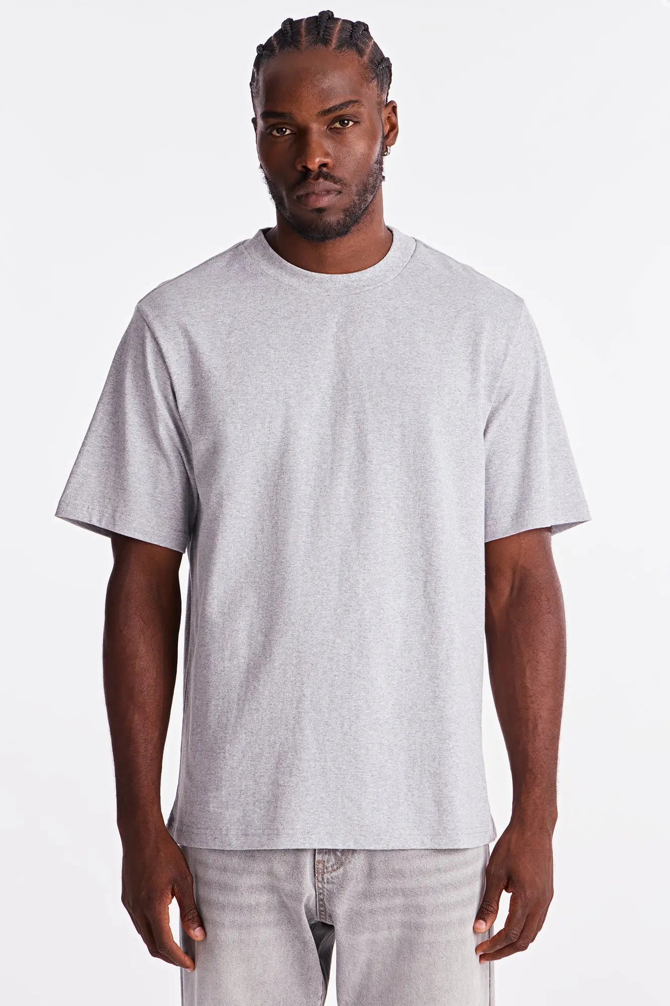 Oversized Heavyweight Tee 240GSM - Heather Grey Fashion Nova