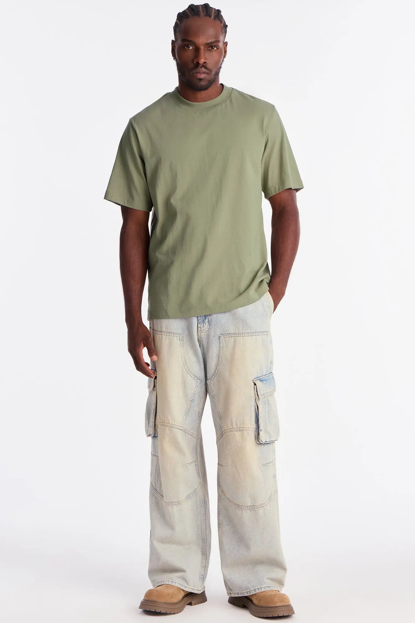 Oversized Heavyweight Tee 240GSM - Olive Fashion Nova