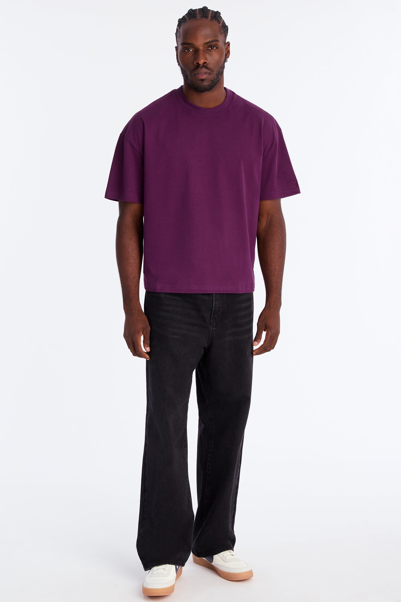 Boxy Premium Midweight Tee - Plum Fashion Nova